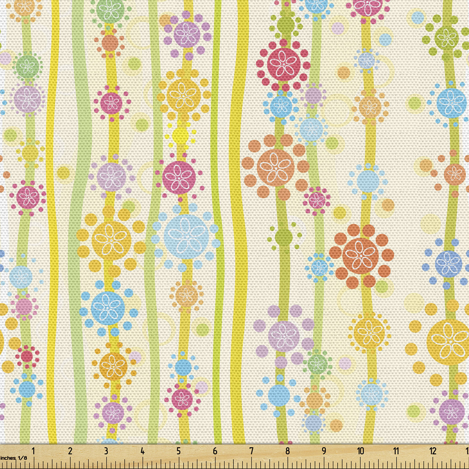 Ambesonne Floral Vintage Fabric by the Yard Decorative Upholstery Home Accents - Picture 45 of 164