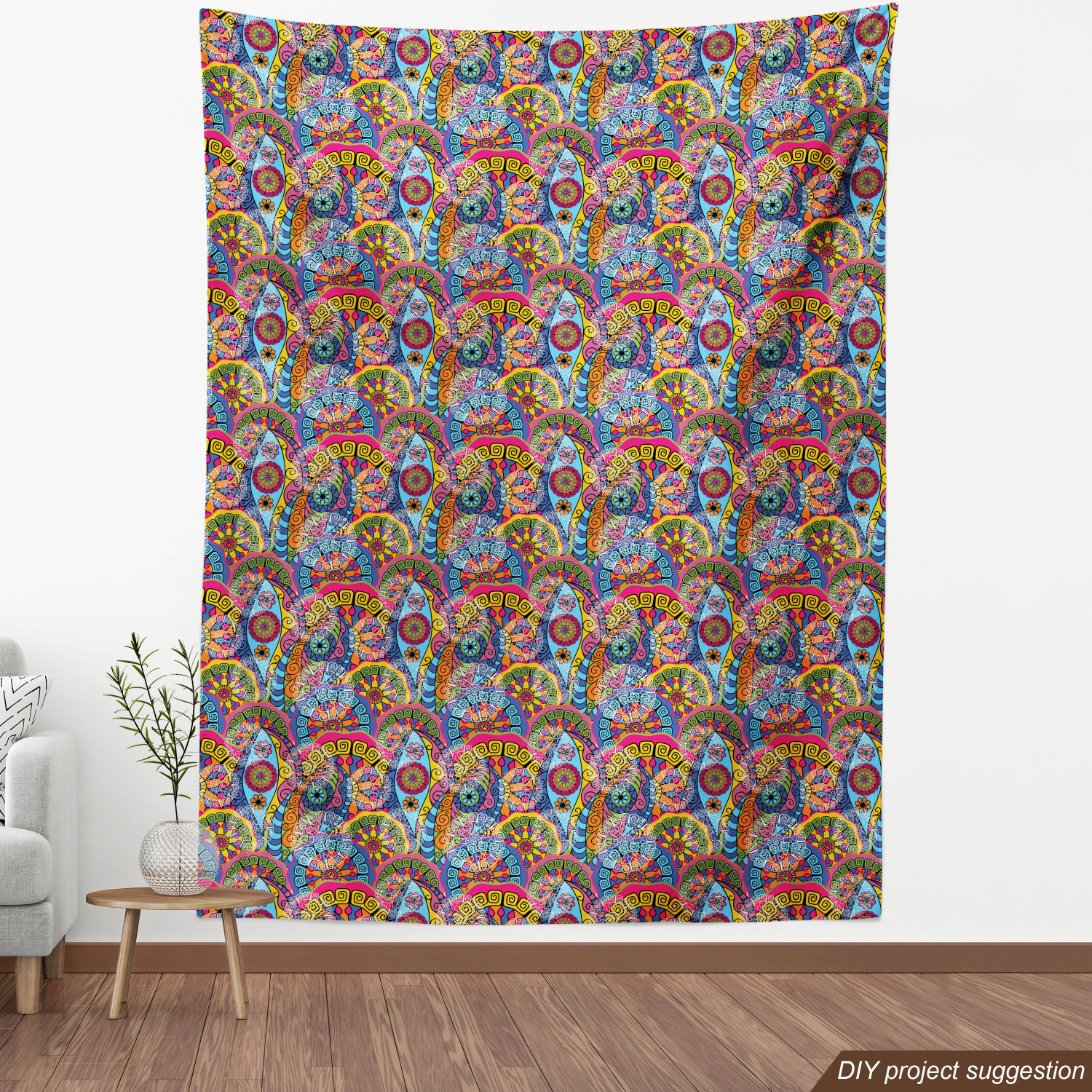 Ambesonne Floral Vintage Fabric by the Yard Decorative Upholstery Home Accents - Picture 84 of 164