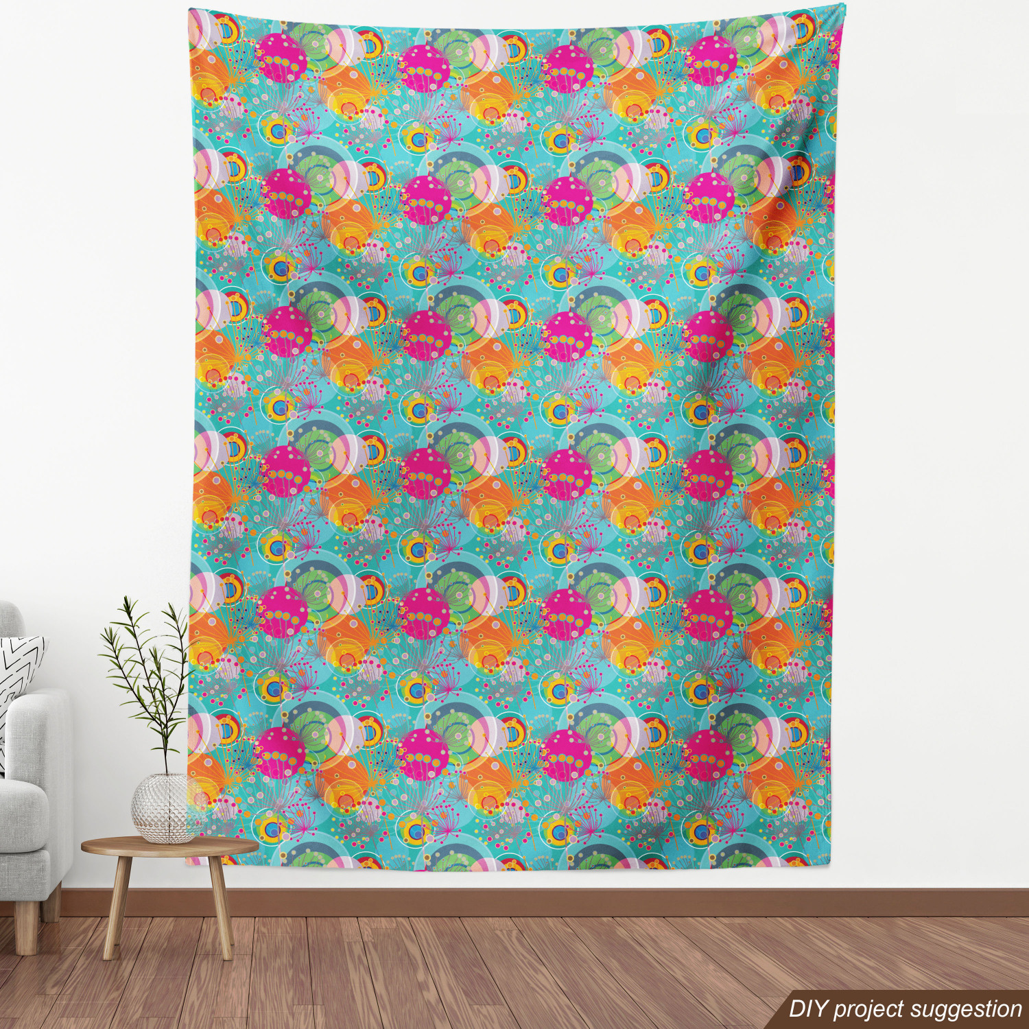Ambesonne Floral Vintage Fabric by the Yard Decorative Upholstery Home Accents - Picture 64 of 164