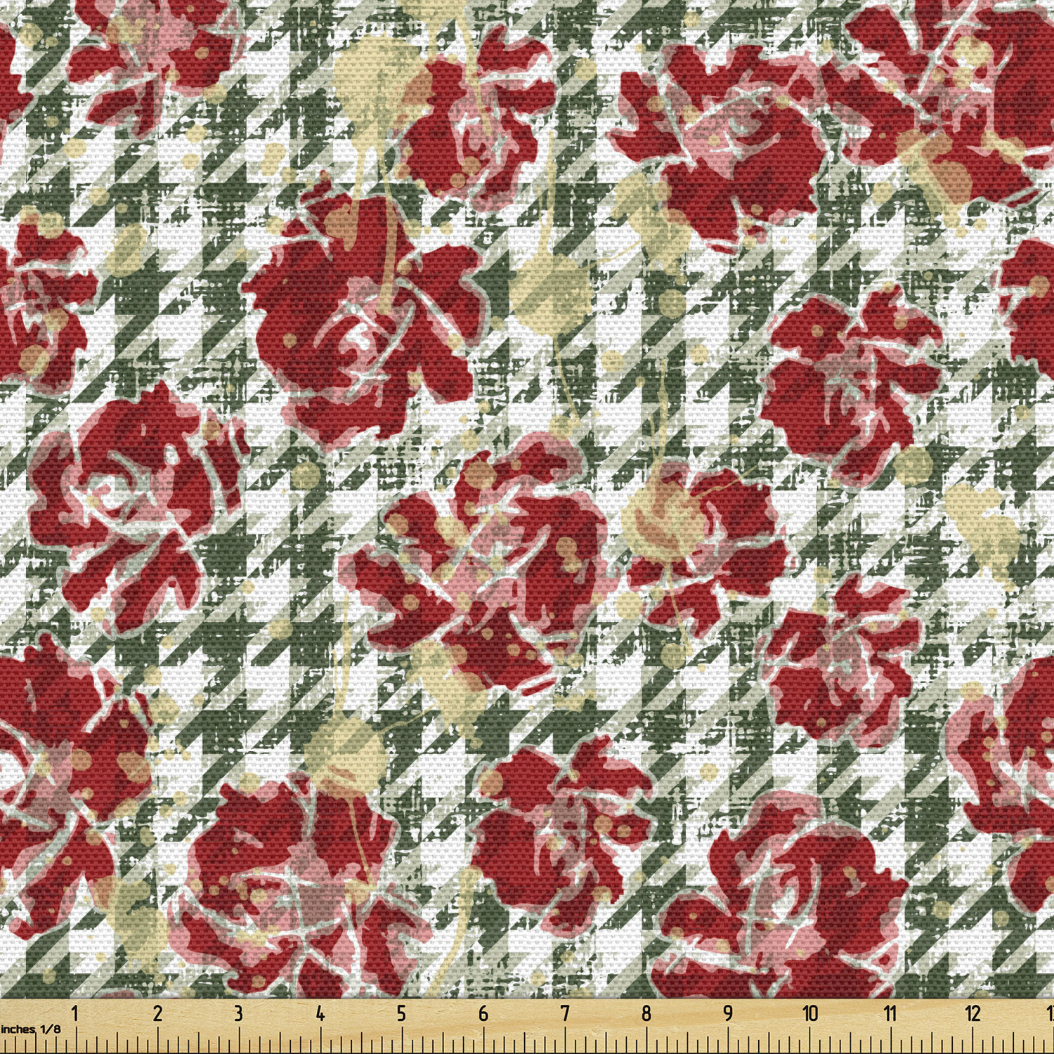 Ambesonne Floral Vintage Fabric by the Yard Decorative Upholstery Home Accents - Picture 137 of 164