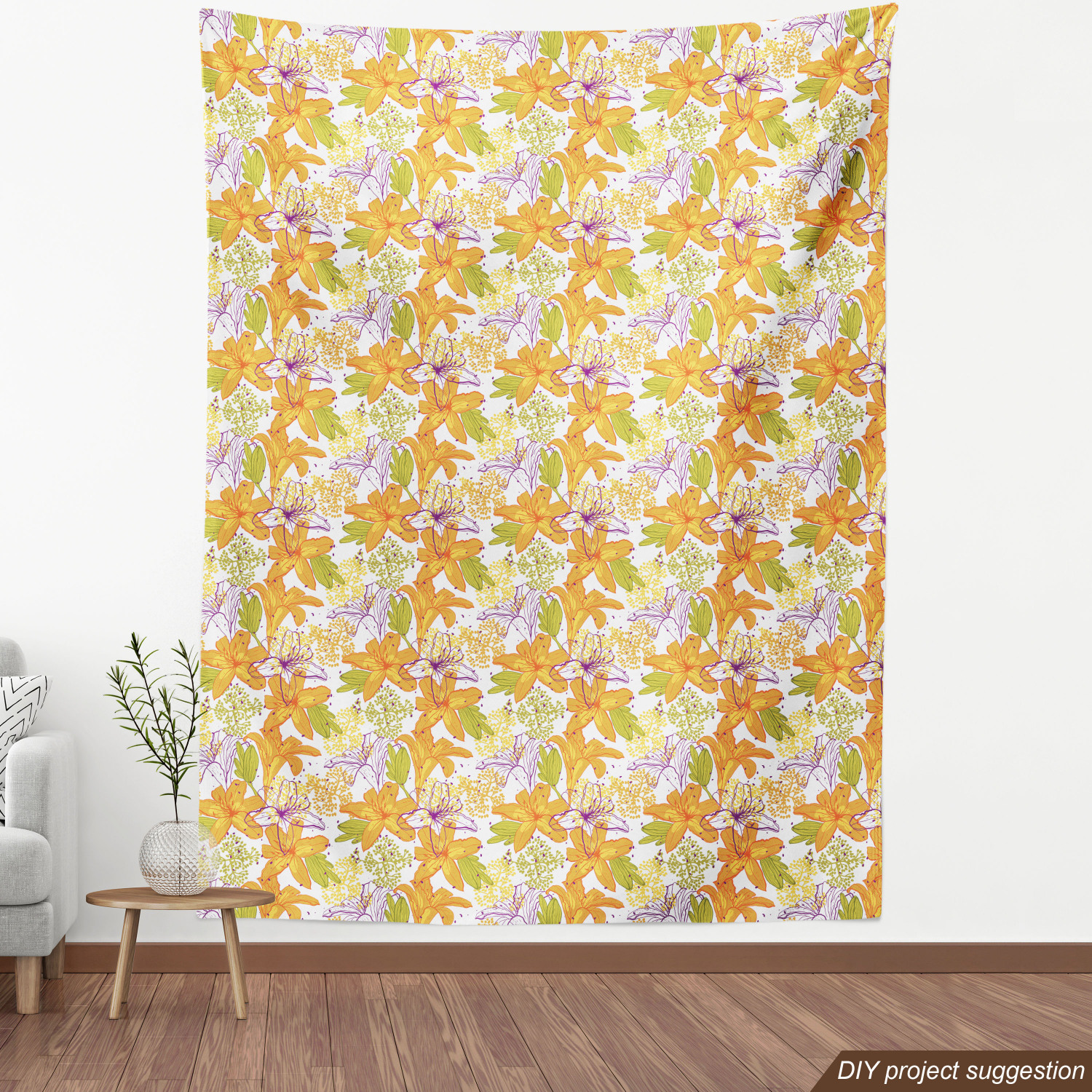Ambesonne Floral Vintage Fabric by the Yard Decorative Upholstery Home Accents - Picture 92 of 164