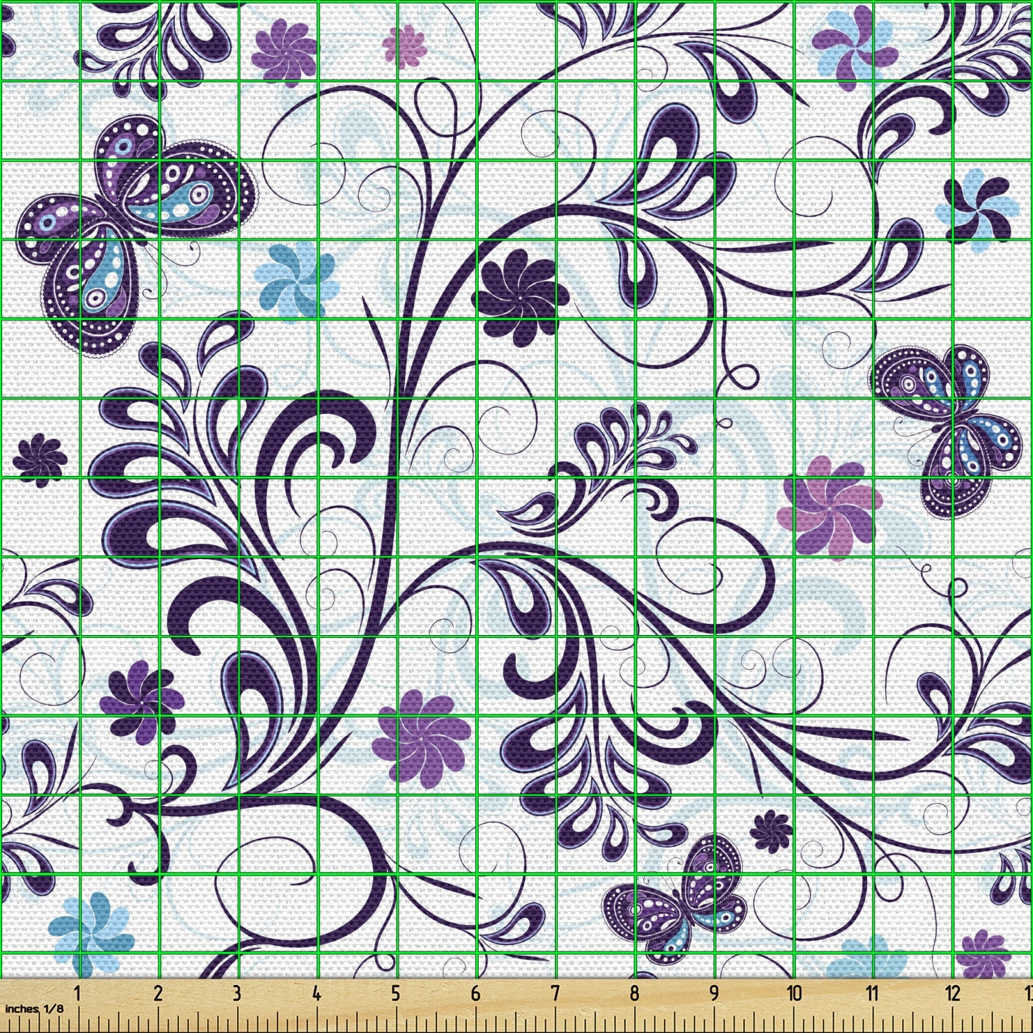 Ambesonne Floral Vintage Fabric by the Yard Decorative Upholstery Home Accents - Picture 34 of 164