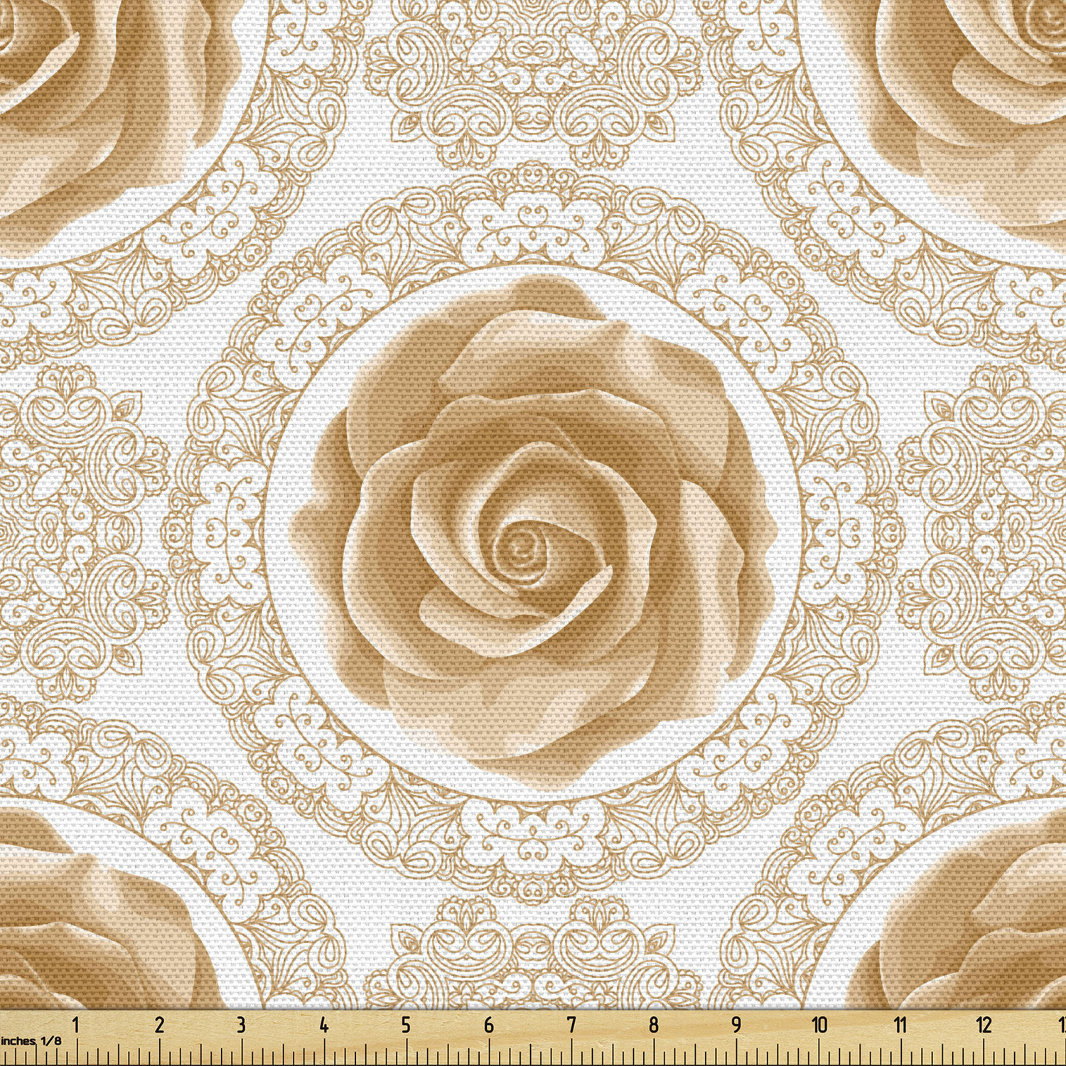 Ambesonne Floral Vintage Fabric by the Yard Decorative Upholstery Home Accents - Picture 133 of 164