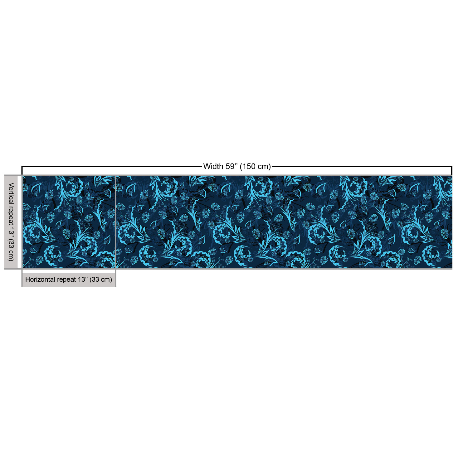 Ambesonne Blue Print Fabric by the Yard Decorative Upholstery Home Accents - Picture 59 of 164