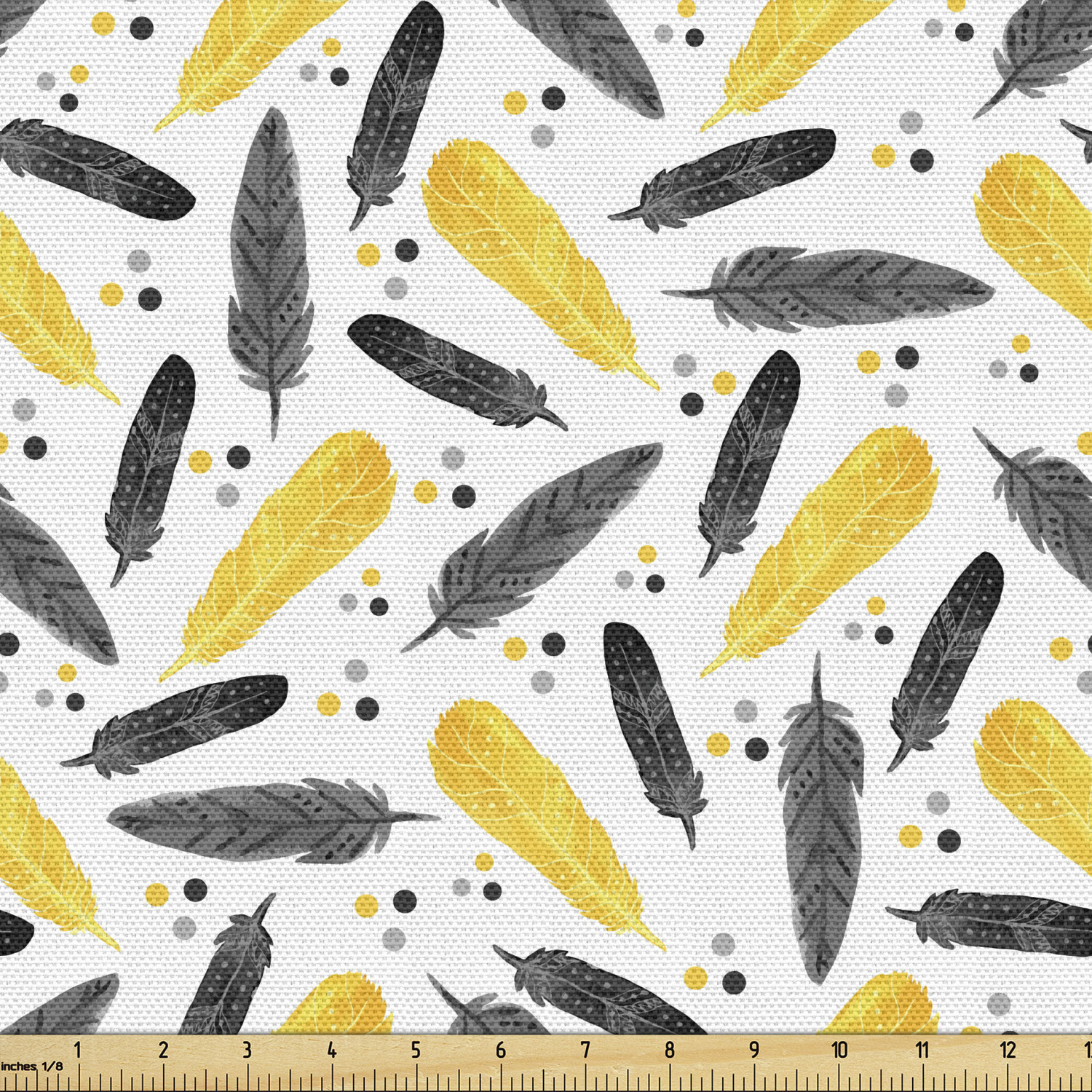 Ambesonne Feather Fabric by the Yard Decorative Upholstery Home Accents - Picture 17 of 160