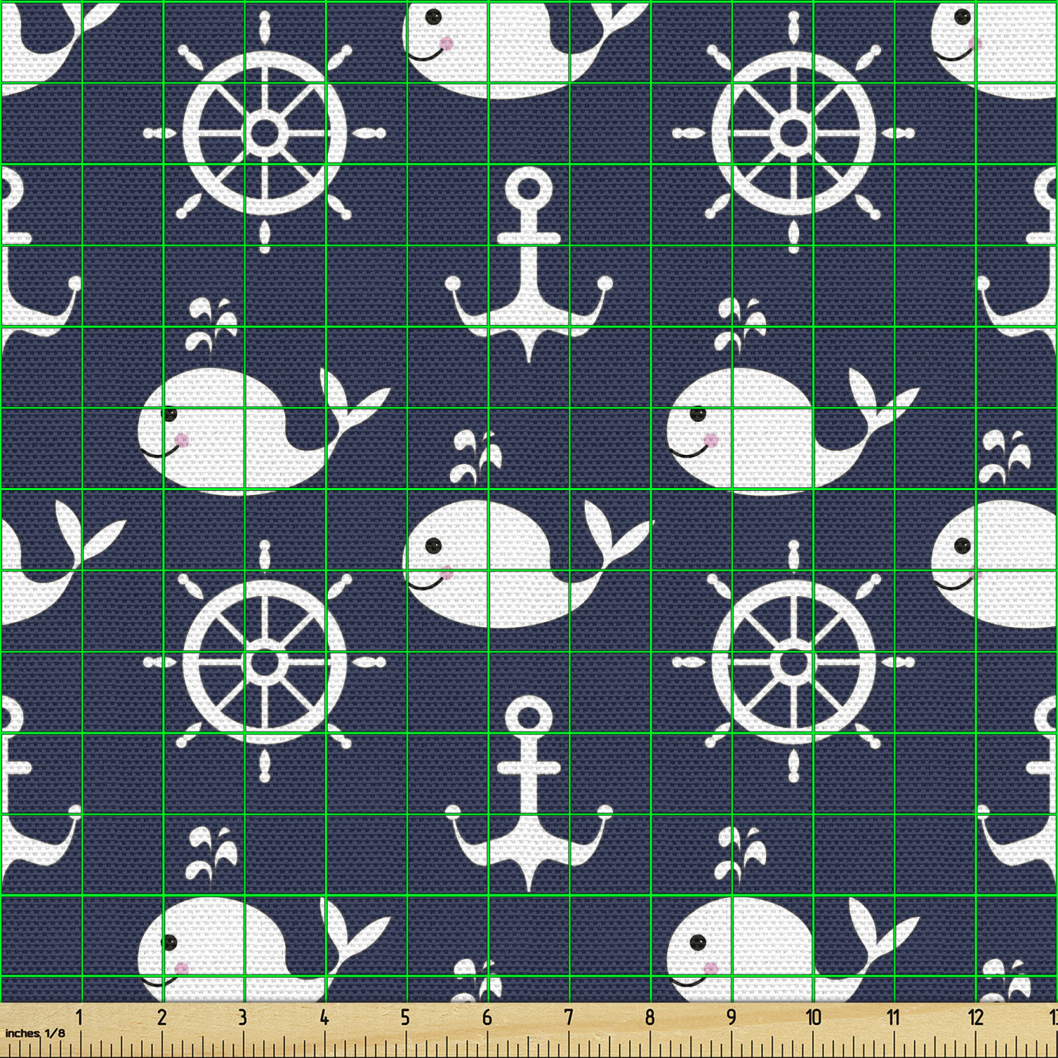 Ambesonne Blue Print Fabric by the Yard Decorative Upholstery Home Accents - Picture 106 of 164