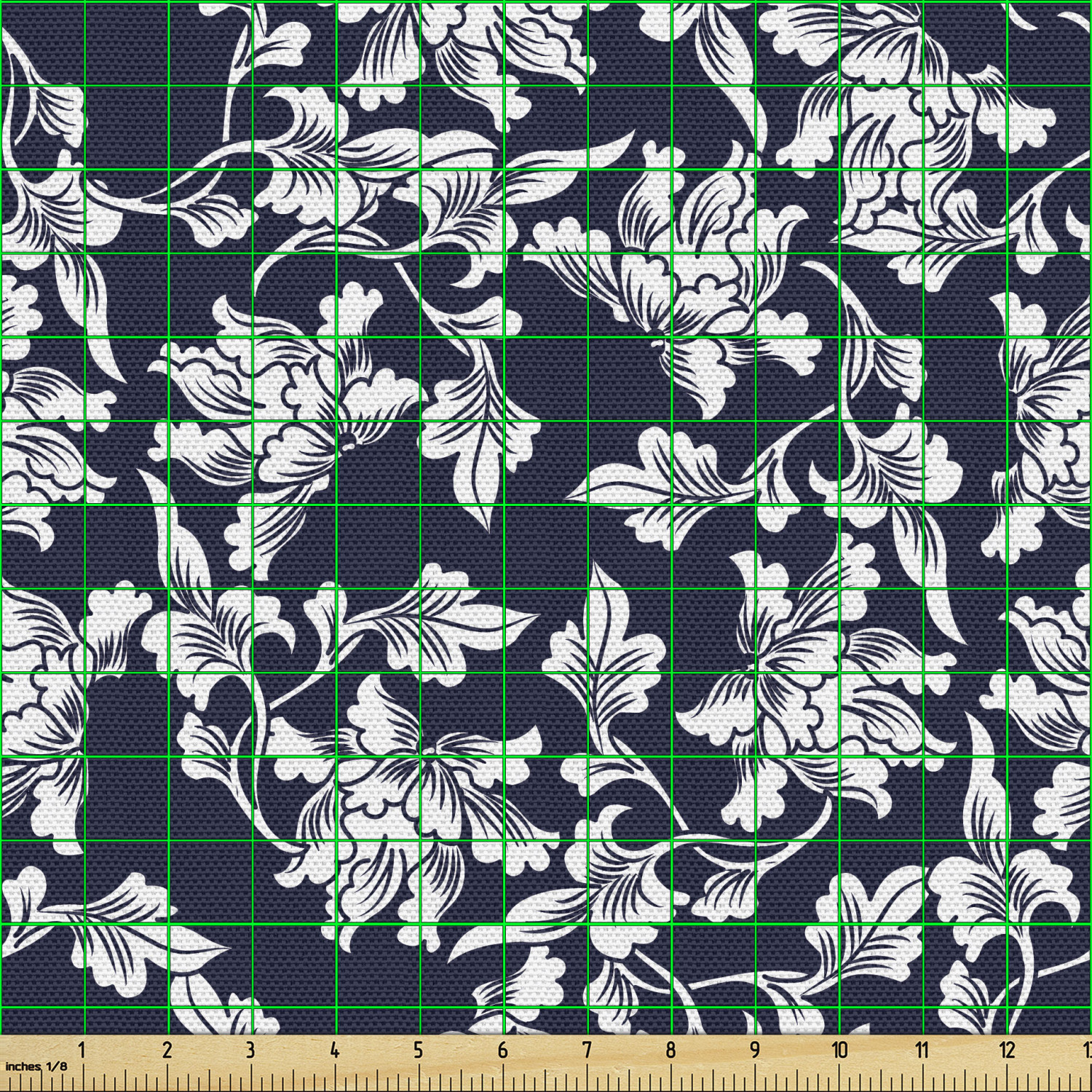 Ambesonne Blue Print Fabric by the Yard Decorative Upholstery Home Accents - Picture 70 of 164
