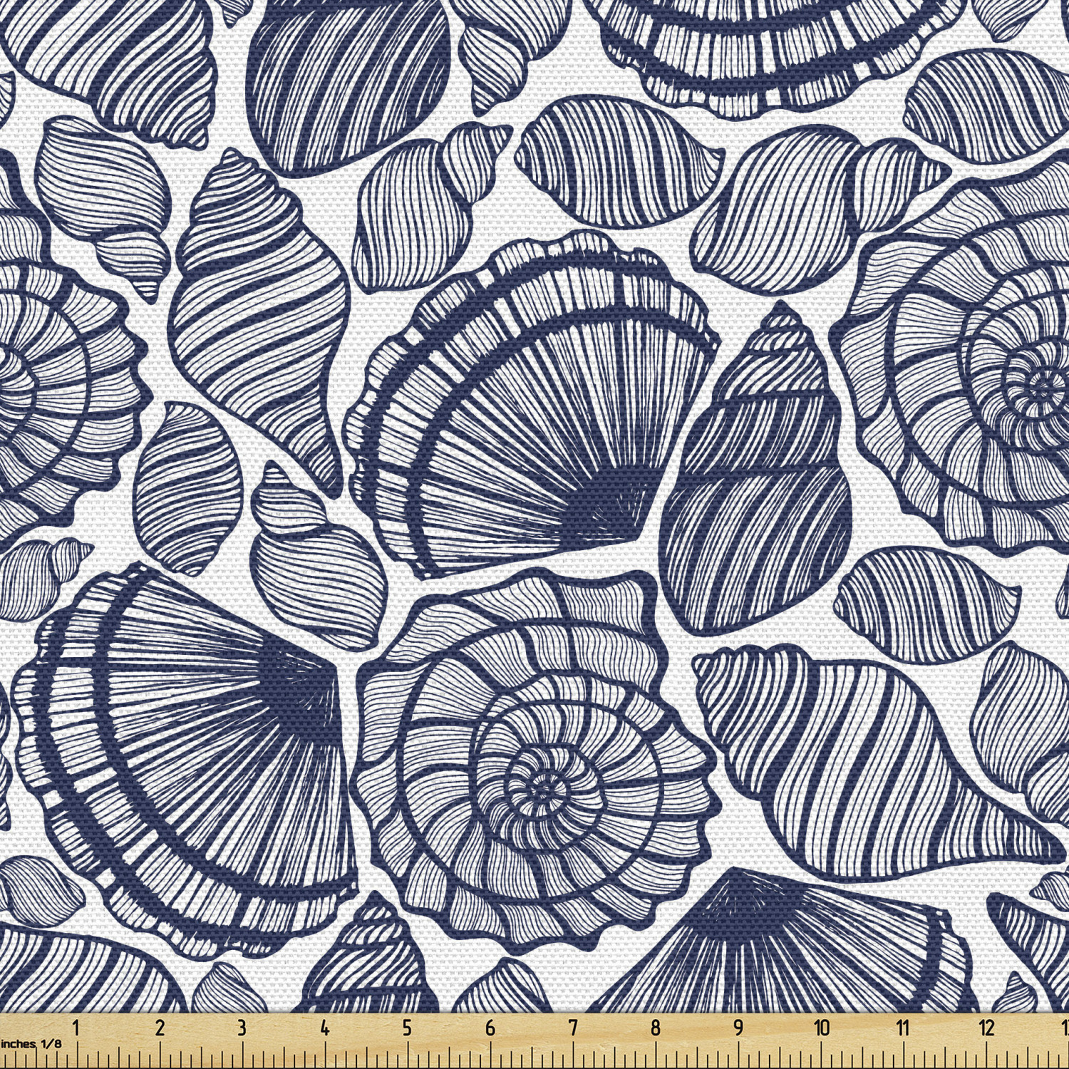 Ambesonne Blue Print Fabric by the Yard Decorative Upholstery Home Accents - Picture 29 of 164