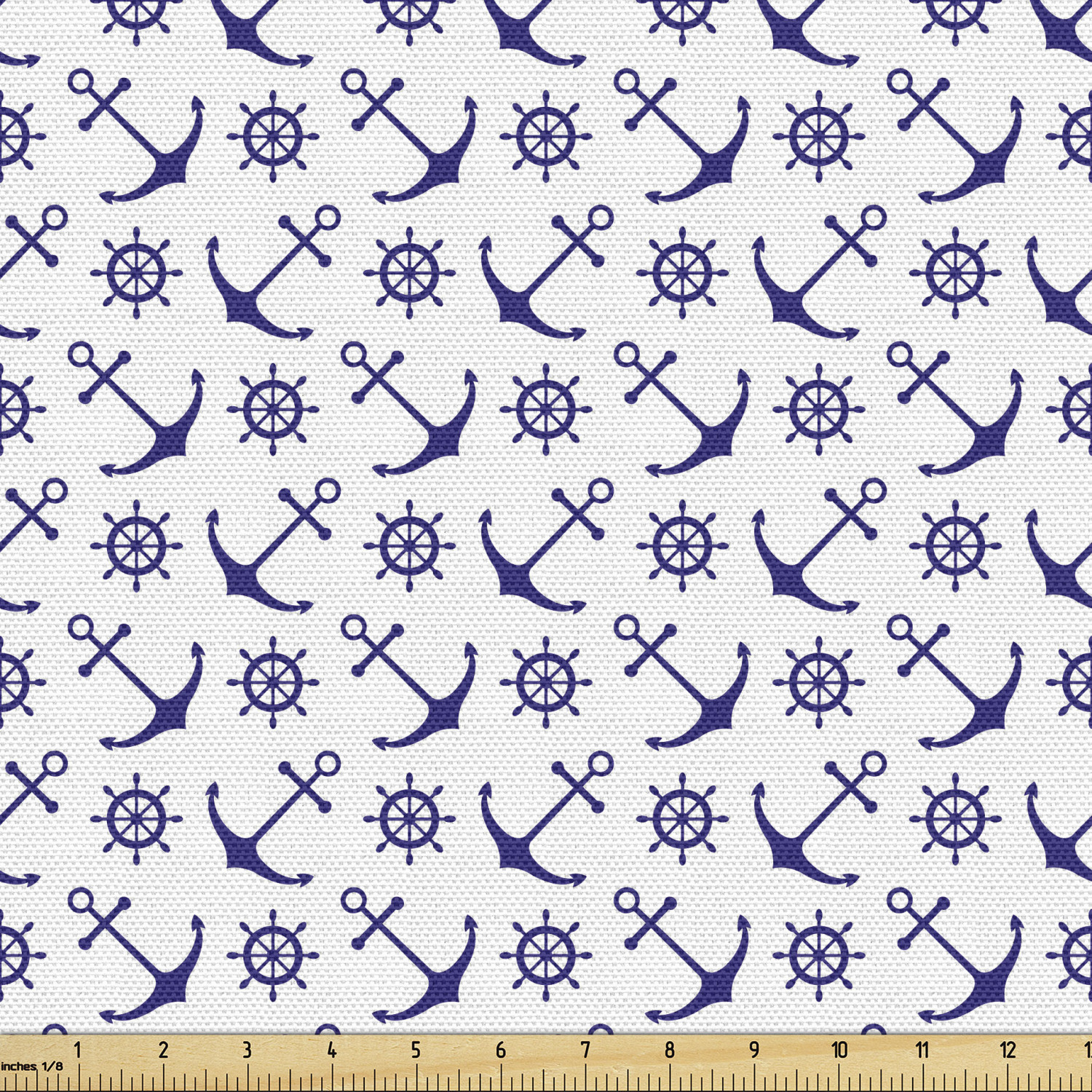 Ambesonne Blue Print Fabric by the Yard Decorative Upholstery Home Accents - Picture 17 of 164