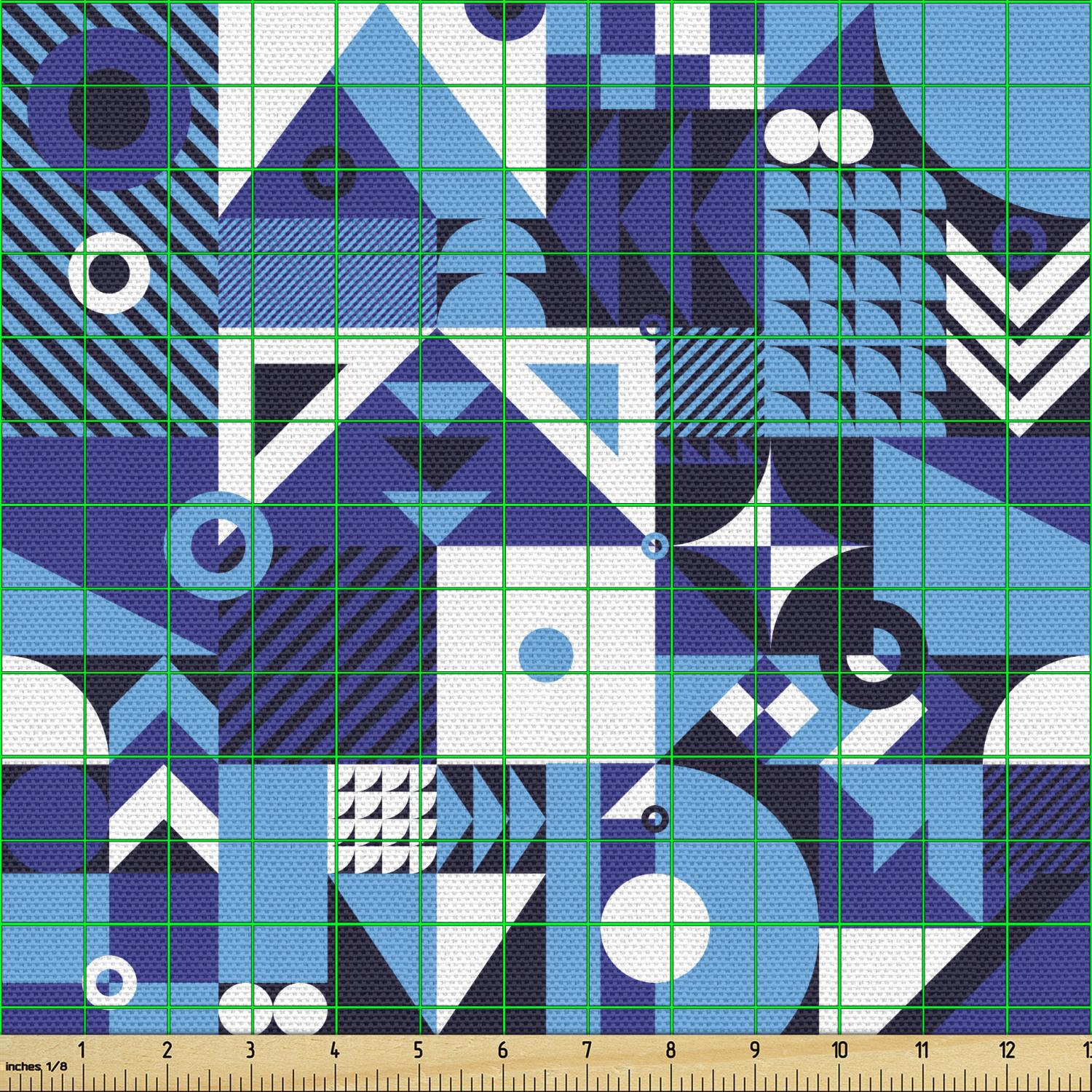 Ambesonne Blue Print Fabric by the Yard Decorative Upholstery Home Accents - Picture 50 of 164