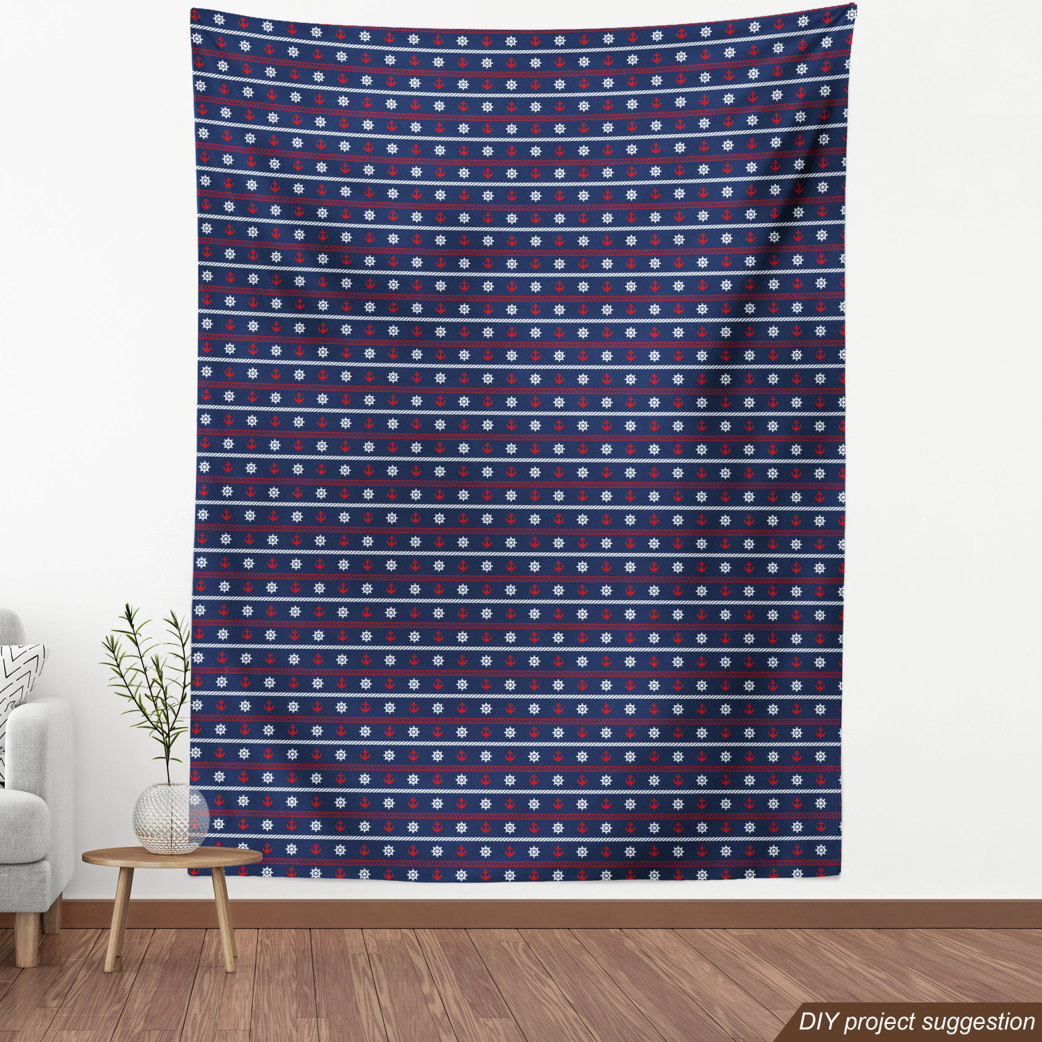 Ambesonne Blue Print Fabric by the Yard Decorative Upholstery Home Accents - Picture 116 of 164