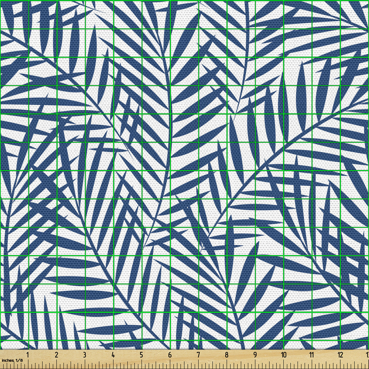 Ambesonne Blue Print Fabric by the Yard Decorative Upholstery Home Accents - Picture 10 of 164