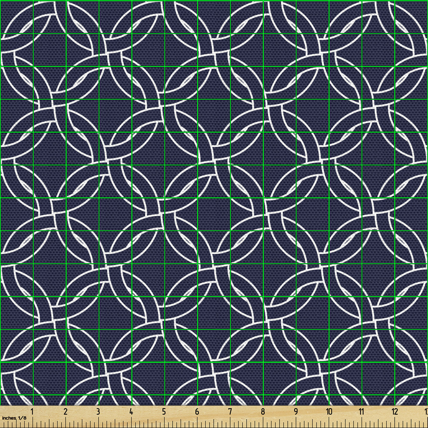Ambesonne Blue Print Fabric by the Yard Decorative Upholstery Home Accents - Picture 98 of 164