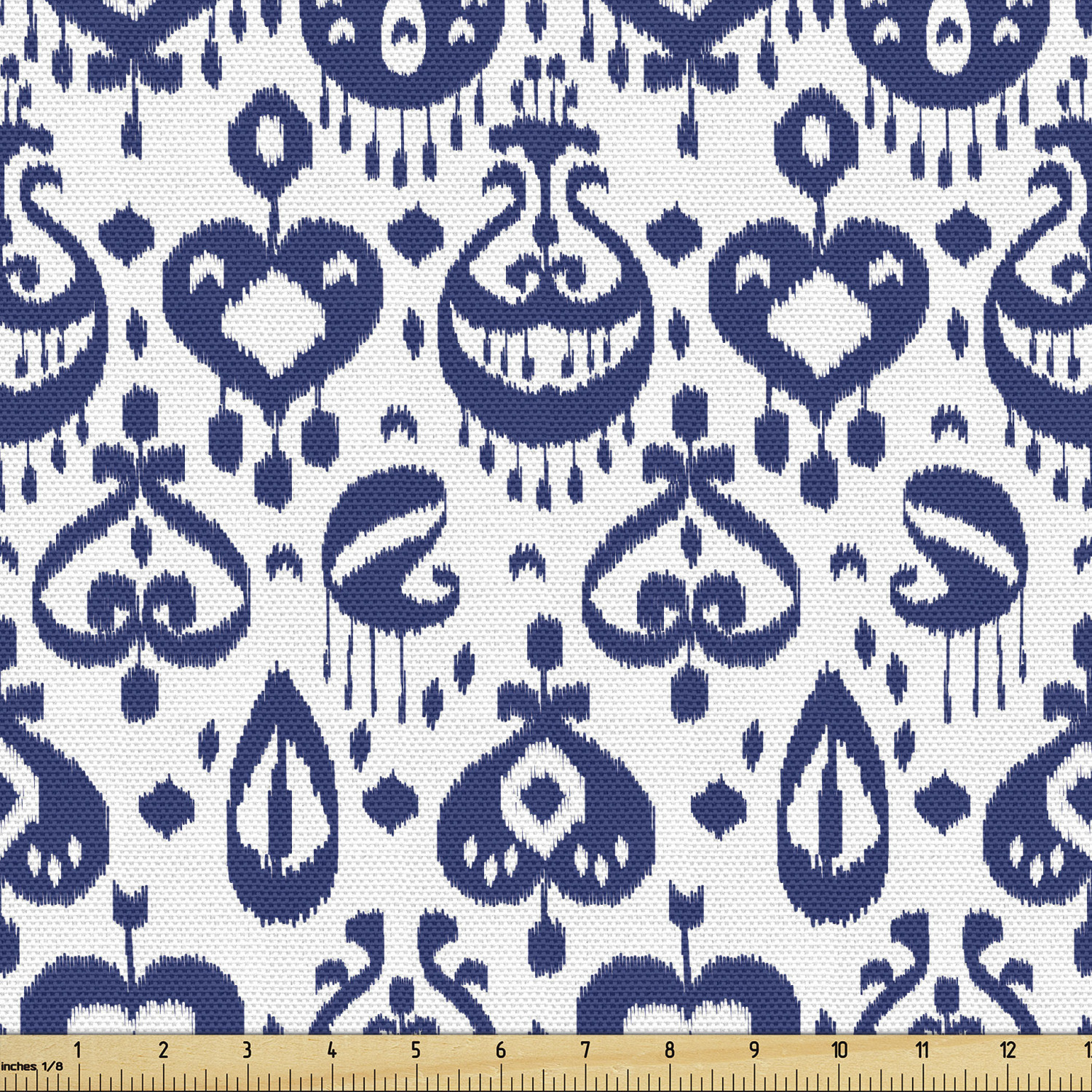 Ambesonne Blue Print Fabric by the Yard Decorative Upholstery Home Accents - Picture 153 of 164