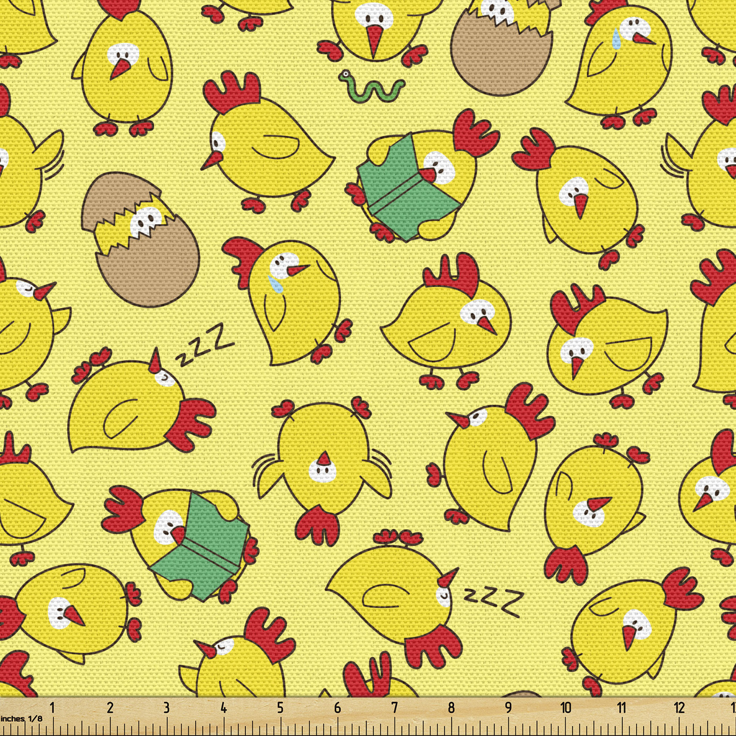 Ambesonne Machine Washable Fabric by the Yard Upholstery Home Accents Decor - Picture 97 of 164