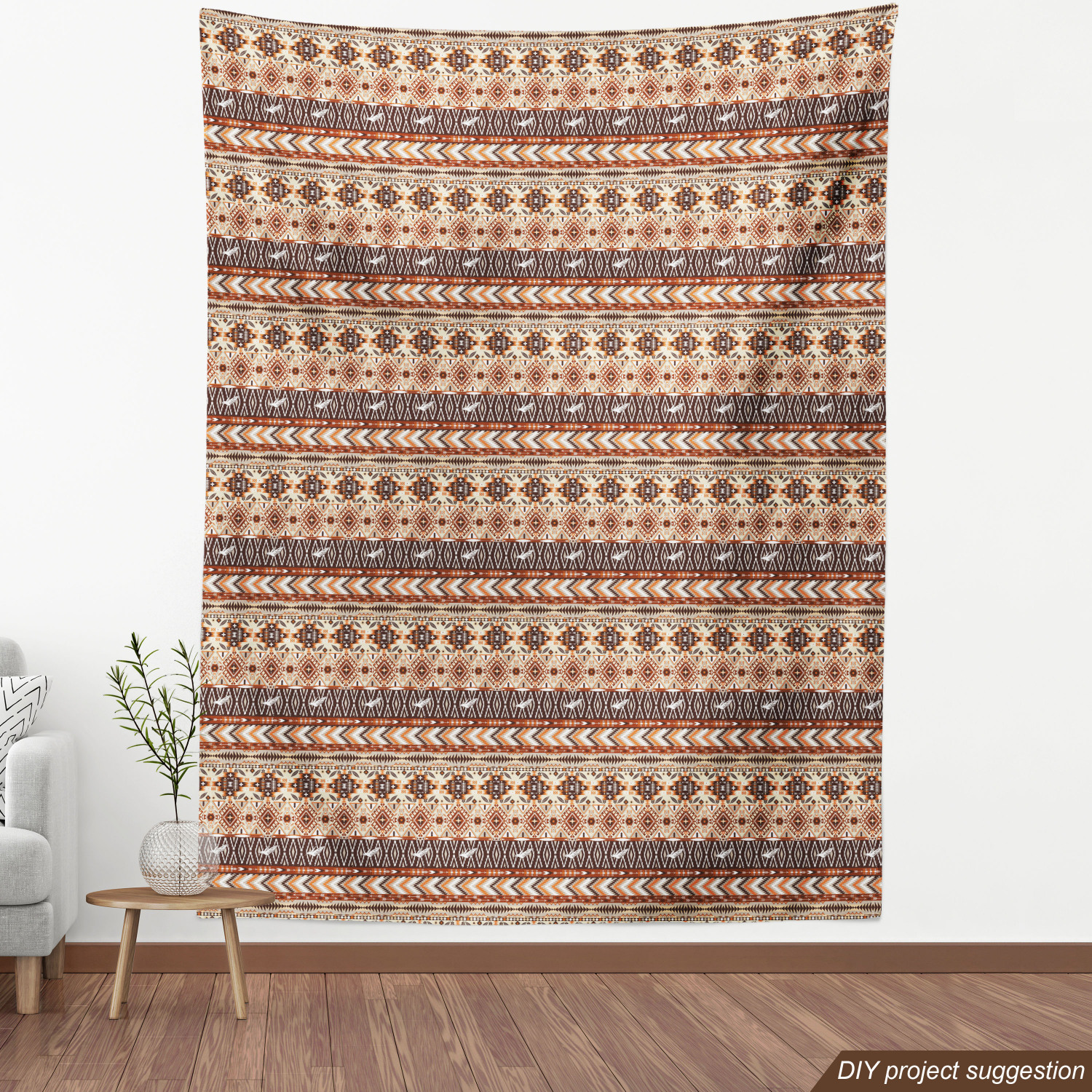 Tight Woven Fabric by the Yard Decor Upholstery Home Accents by Ambesonne - Picture 96 of 164