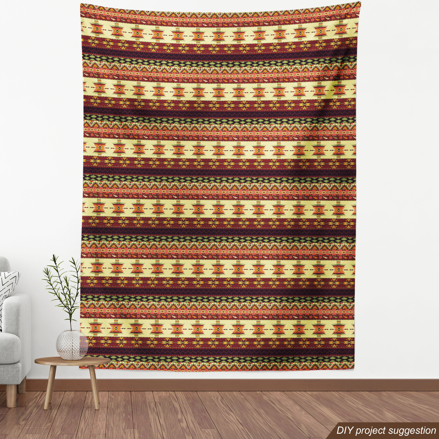 Tight Woven Fabric by the Yard Decor Upholstery Home Accents by Ambesonne - Picture 36 of 164