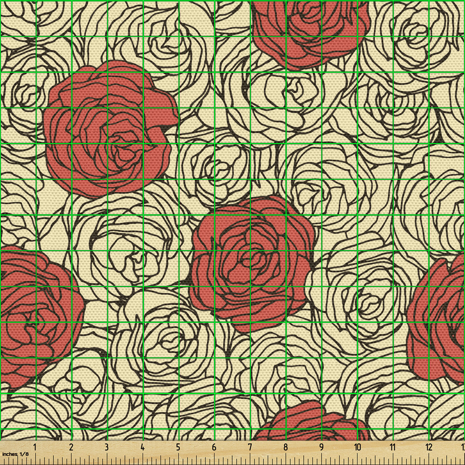 Ambesonne Rose Fabric by the Yard Decorative Upholstery Home Accents - Picture 82 of 164