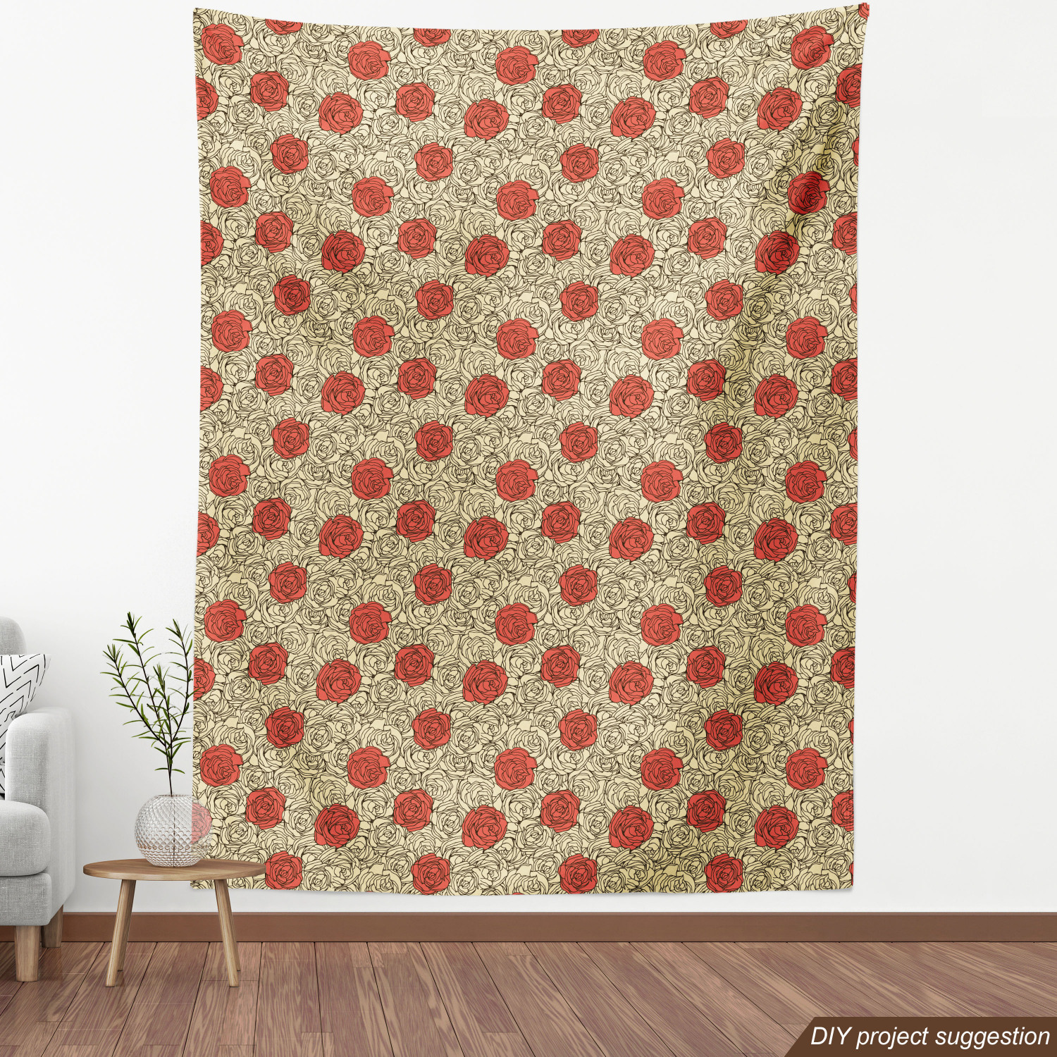 Ambesonne Rose Fabric by the Yard Decorative Upholstery Home Accents - Picture 84 of 164