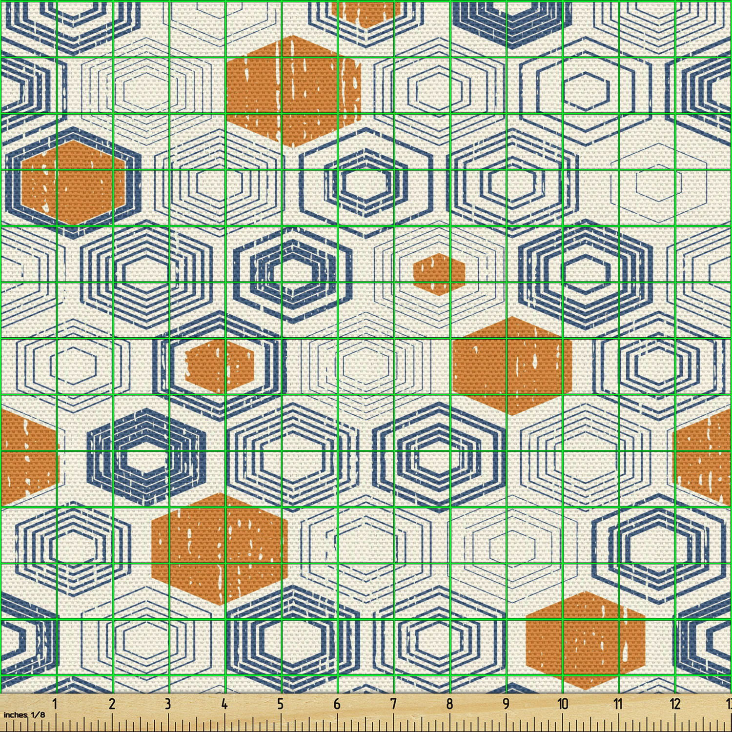 Ambesonne Grunge Fabric by the Yard Decorative Upholstery Home Accents - Picture 26 of 164