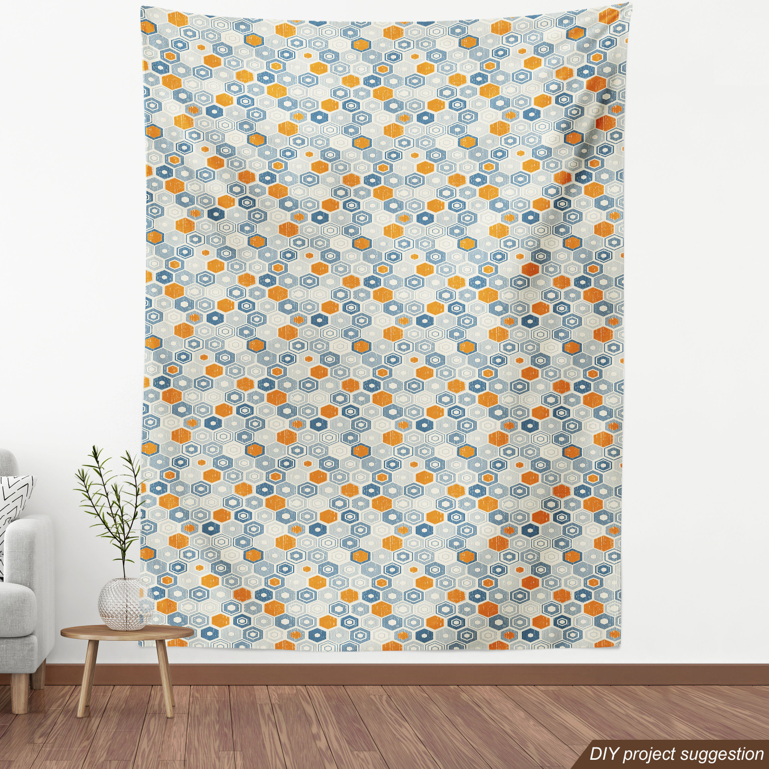 Ambesonne Grunge Fabric by the Yard Decorative Upholstery Home Accents - Picture 28 of 164