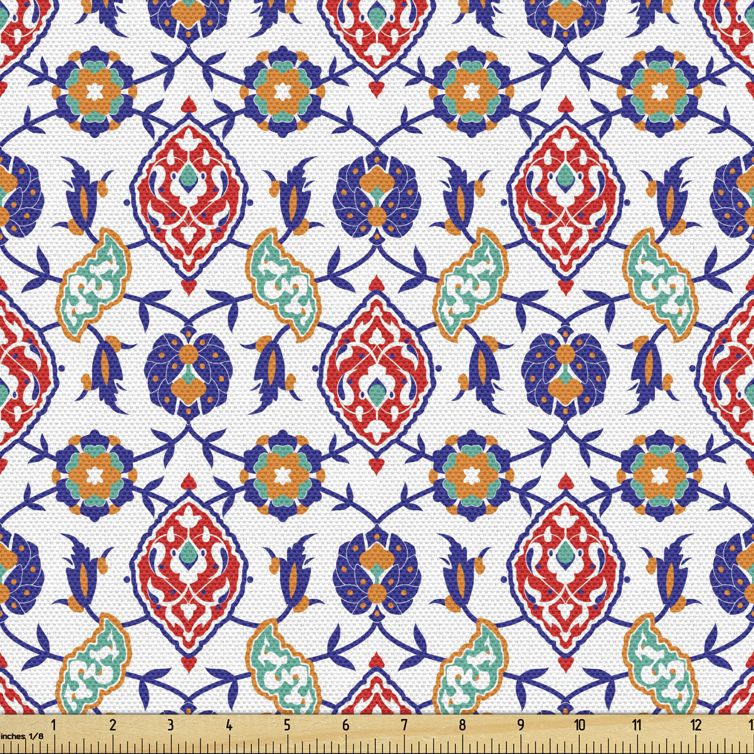 Ambesonne Traditional Fabric by the Yard Decorative Upholstery Home Accents