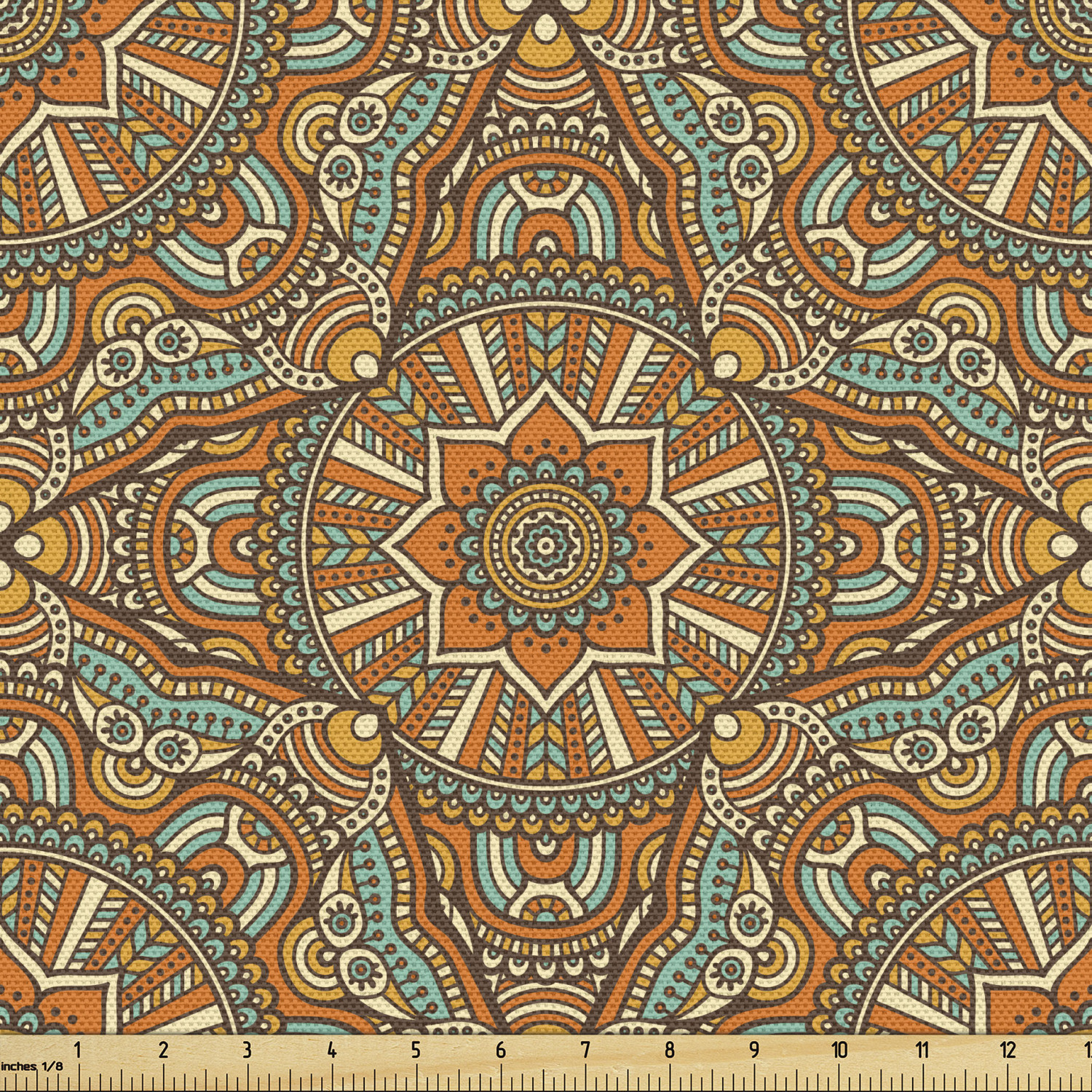 Ambesonne Traditional Fabric by the Yard Decorative Upholstery Home Accents