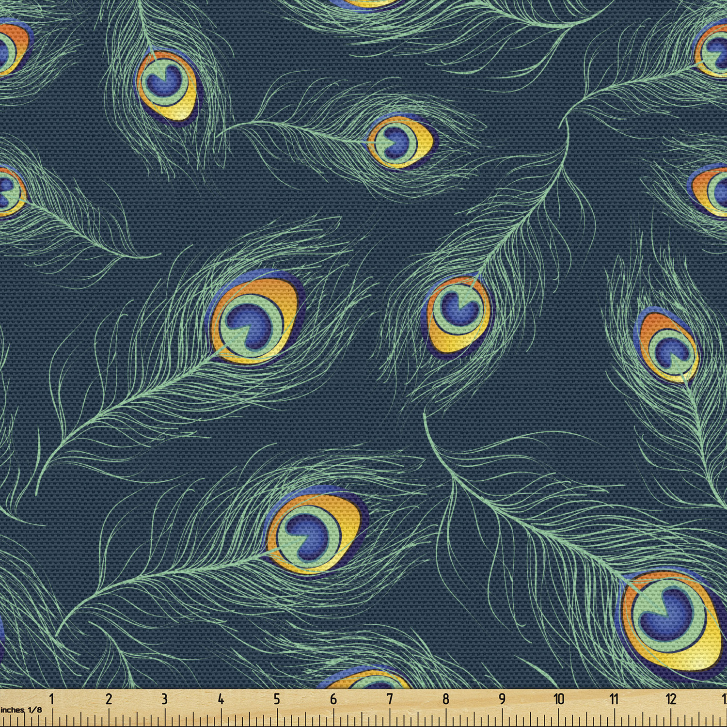 Ambesonne Feather Fabric by the Yard Decorative Upholstery Home Accents - Picture 57 of 160