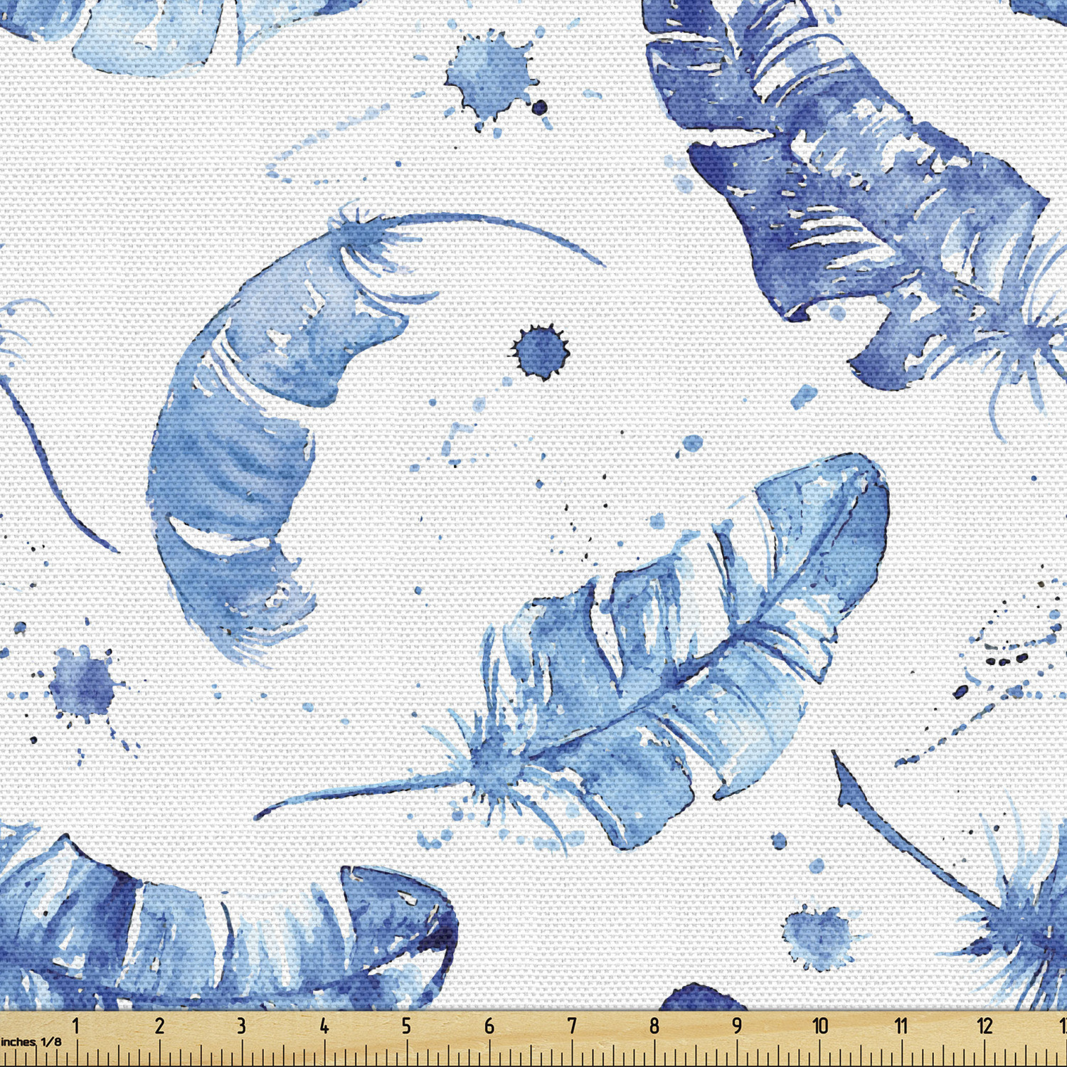 Ambesonne Feather Fabric by the Yard Decorative Upholstery Home Accents - Picture 153 of 160
