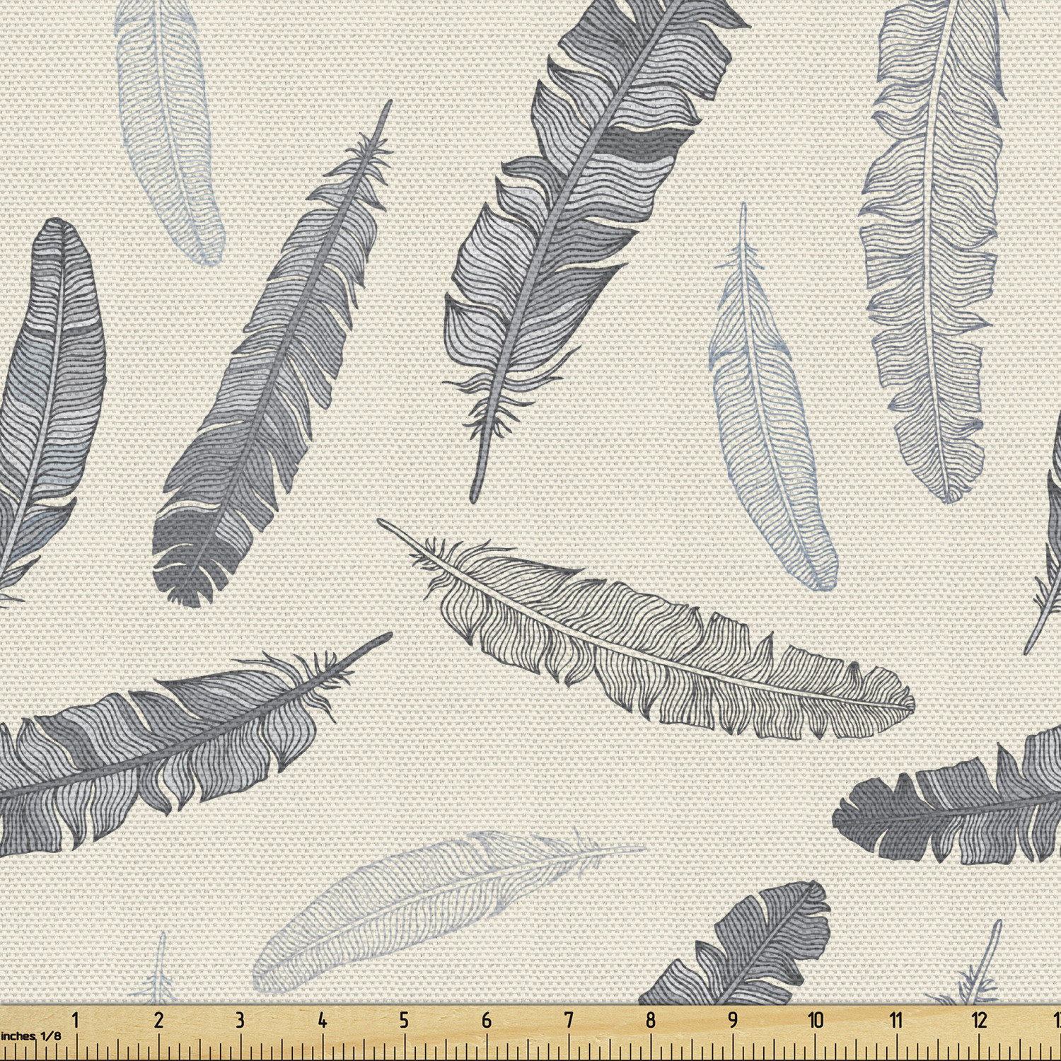 Ambesonne Feather Fabric by the Yard Decorative Upholstery Home Accents - Picture 37 of 160