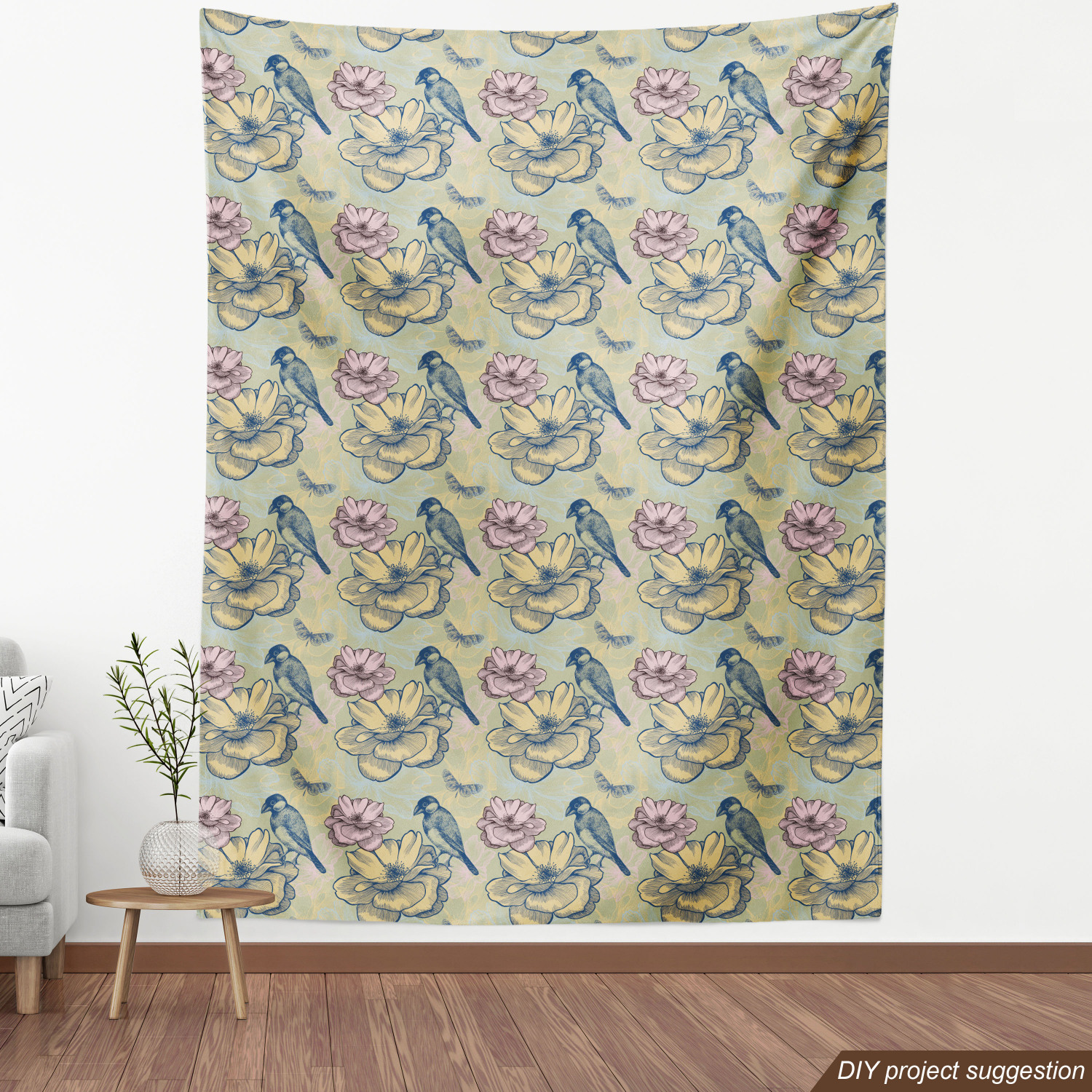 Ambesonne Spring Fabric by the Yard Decorative Upholstery Home Accents - Picture 12 of 164