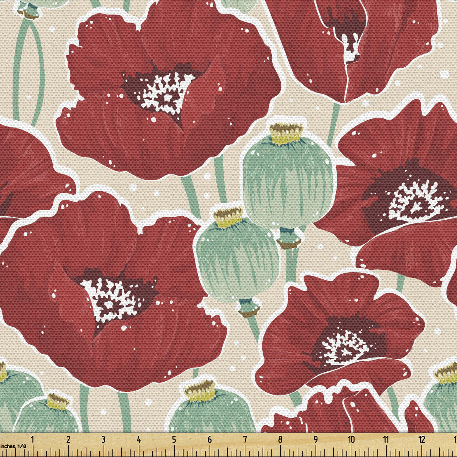 Soft Polyester Fabric by the Yard Decorative Upholstery Home Accents Ambesonne - Picture 125 of 164