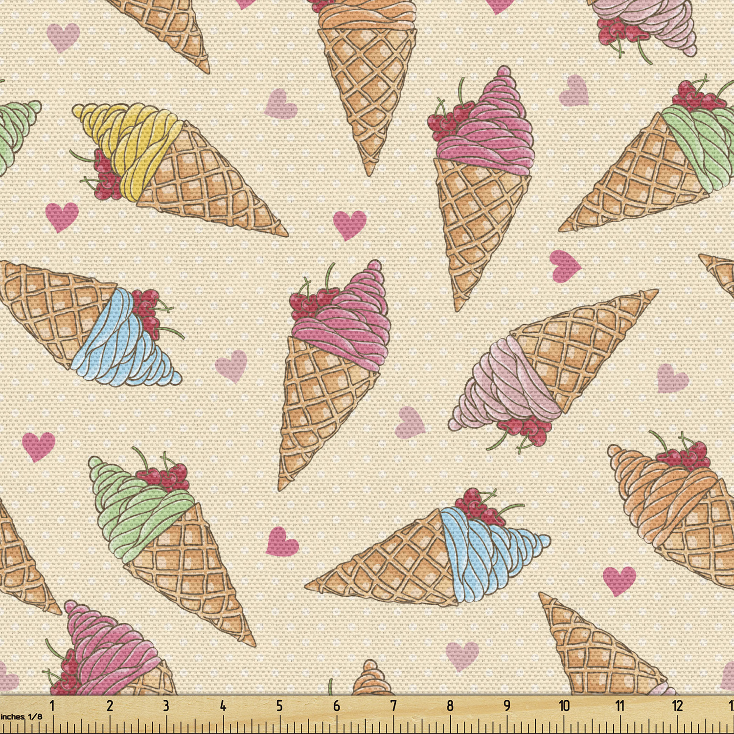Soft Polyester Fabric by the Yard Decorative Upholstery Home Accents Ambesonne - Picture 149 of 164