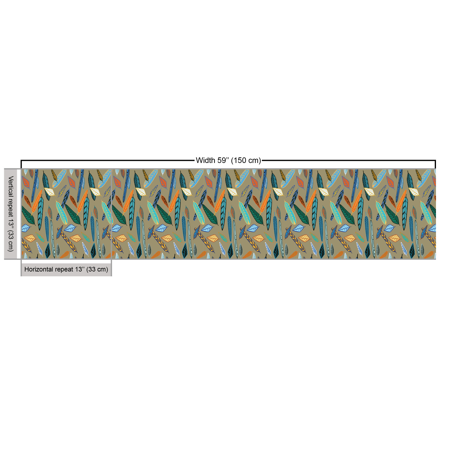 Ambesonne Feather Fabric by the Yard Decorative Upholstery Home Accents - Picture 115 of 160