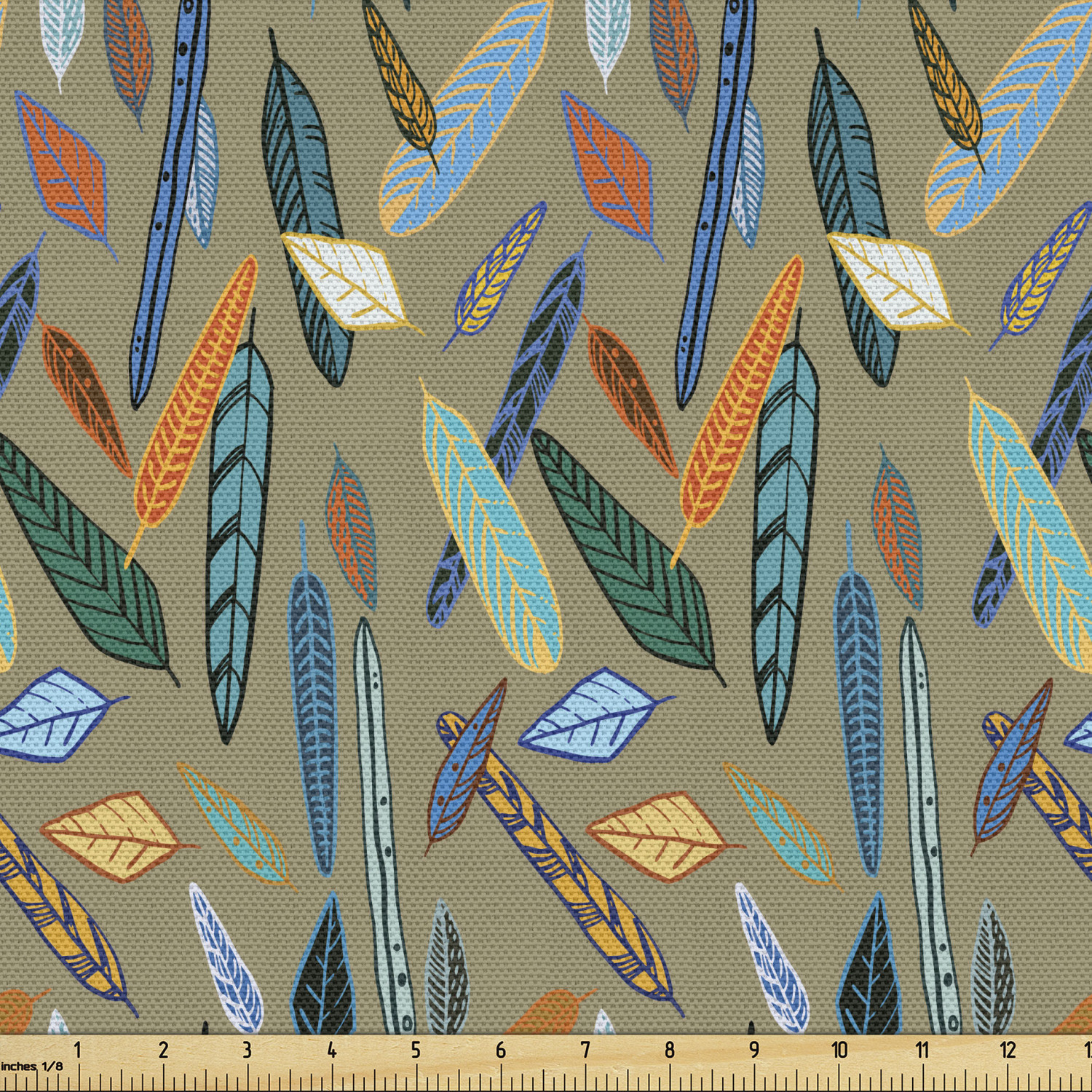 Ambesonne Feather Fabric by the Yard Decorative Upholstery Home Accents - Picture 113 of 160