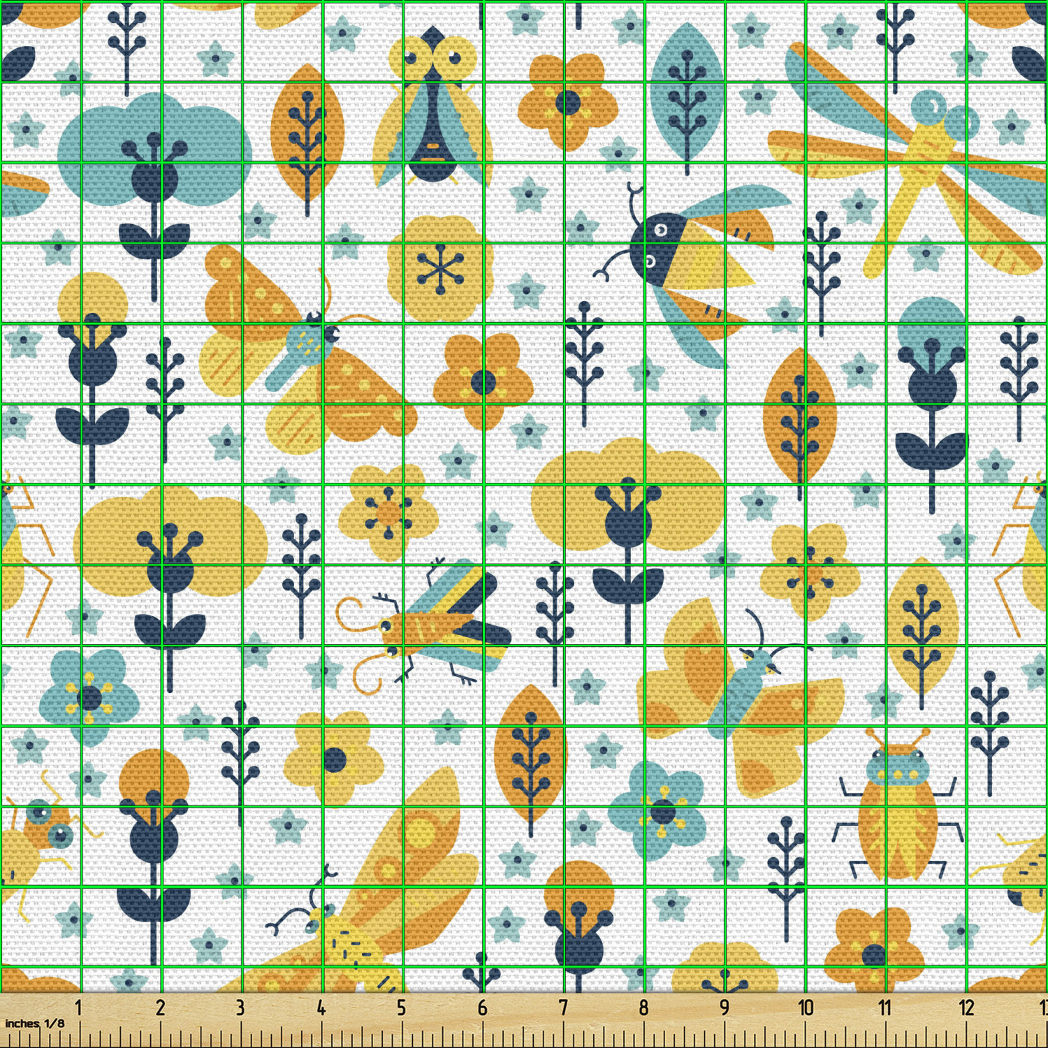 Ambesonne Spring Fabric by the Yard Decorative Upholstery Home Accents - Picture 50 of 164
