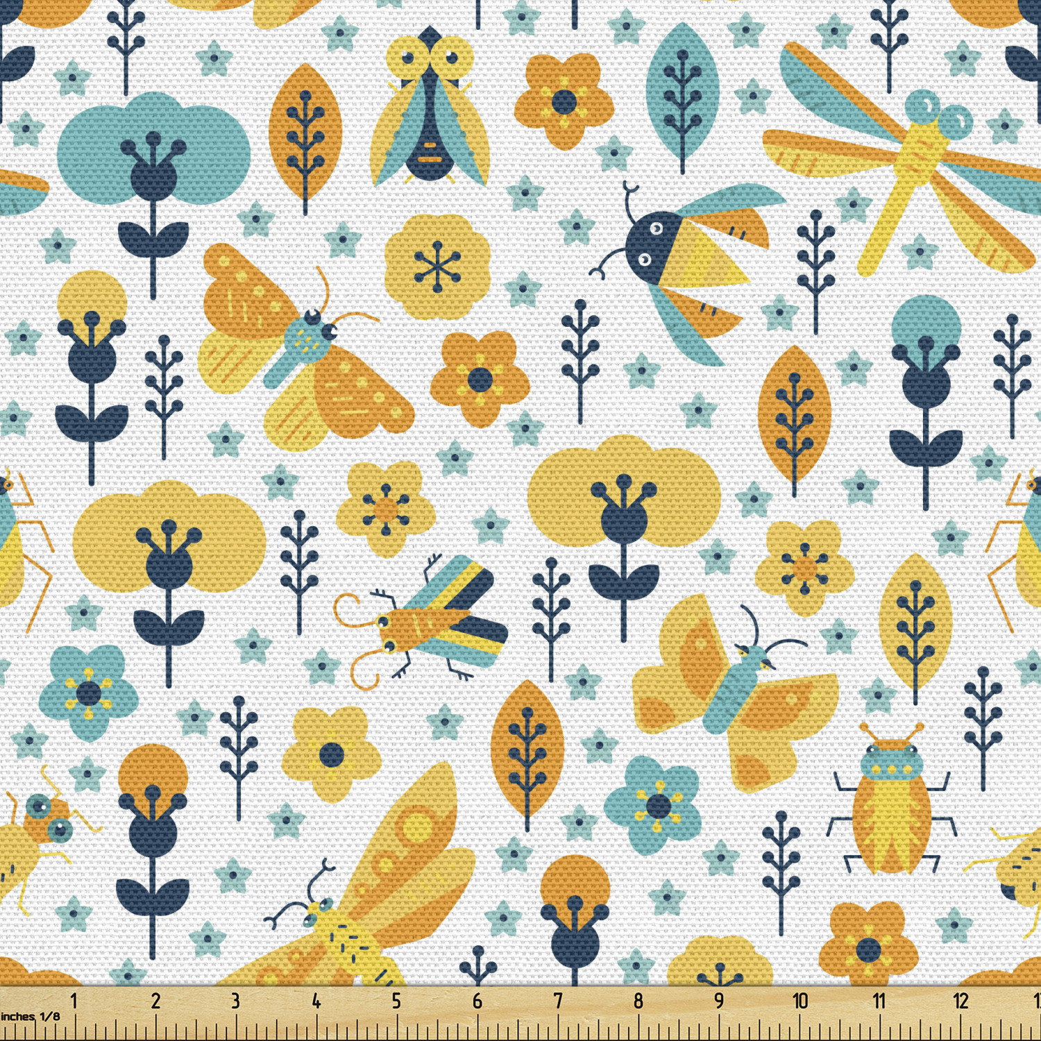 Ambesonne Spring Fabric by the Yard Decorative Upholstery Home Accents - Picture 49 of 164