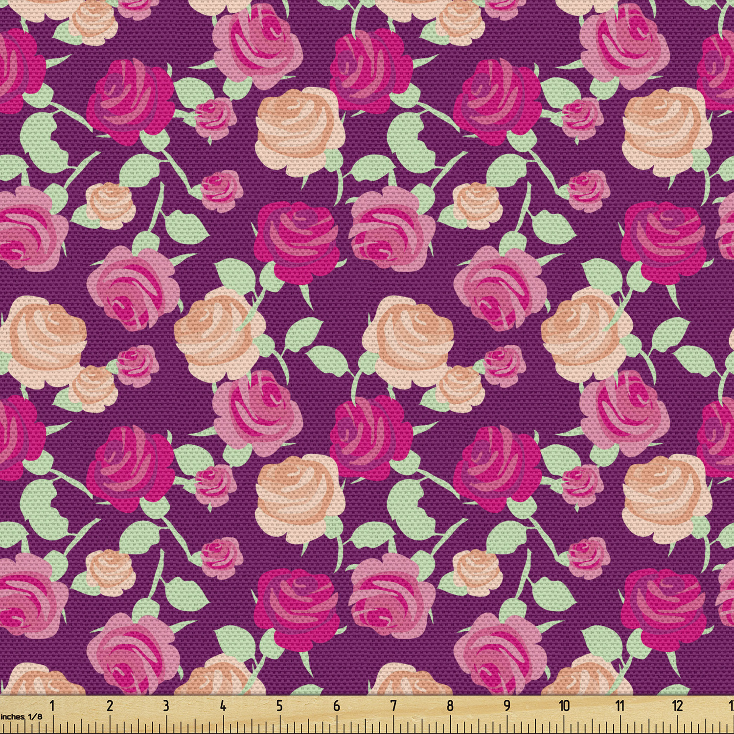 Ambesonne Rose Fabric by the Yard Decorative Upholstery Home Accents - Picture 25 of 164