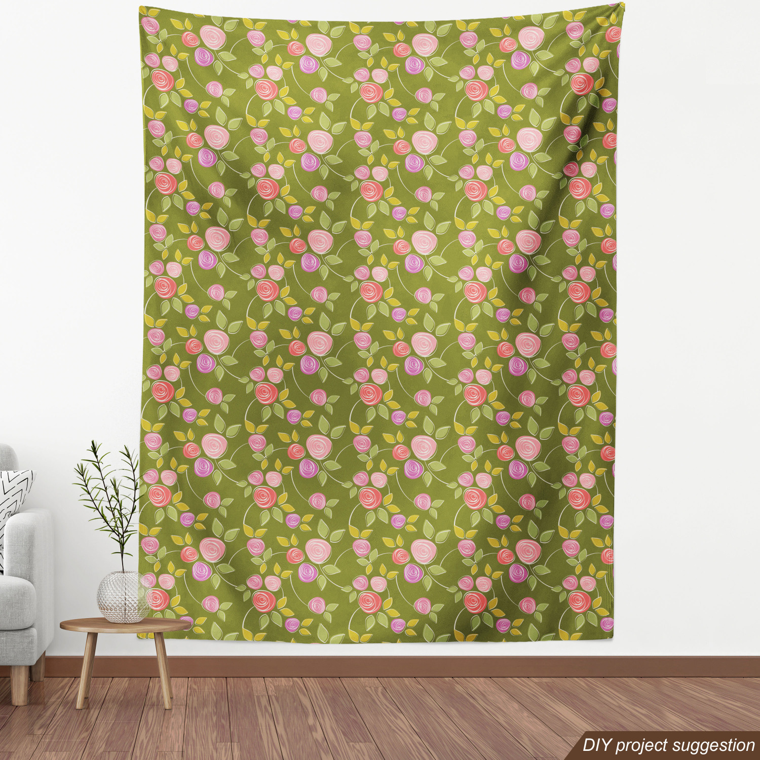 Ambesonne Rose Fabric by the Yard Decorative Upholstery Home Accents - Picture 132 of 164
