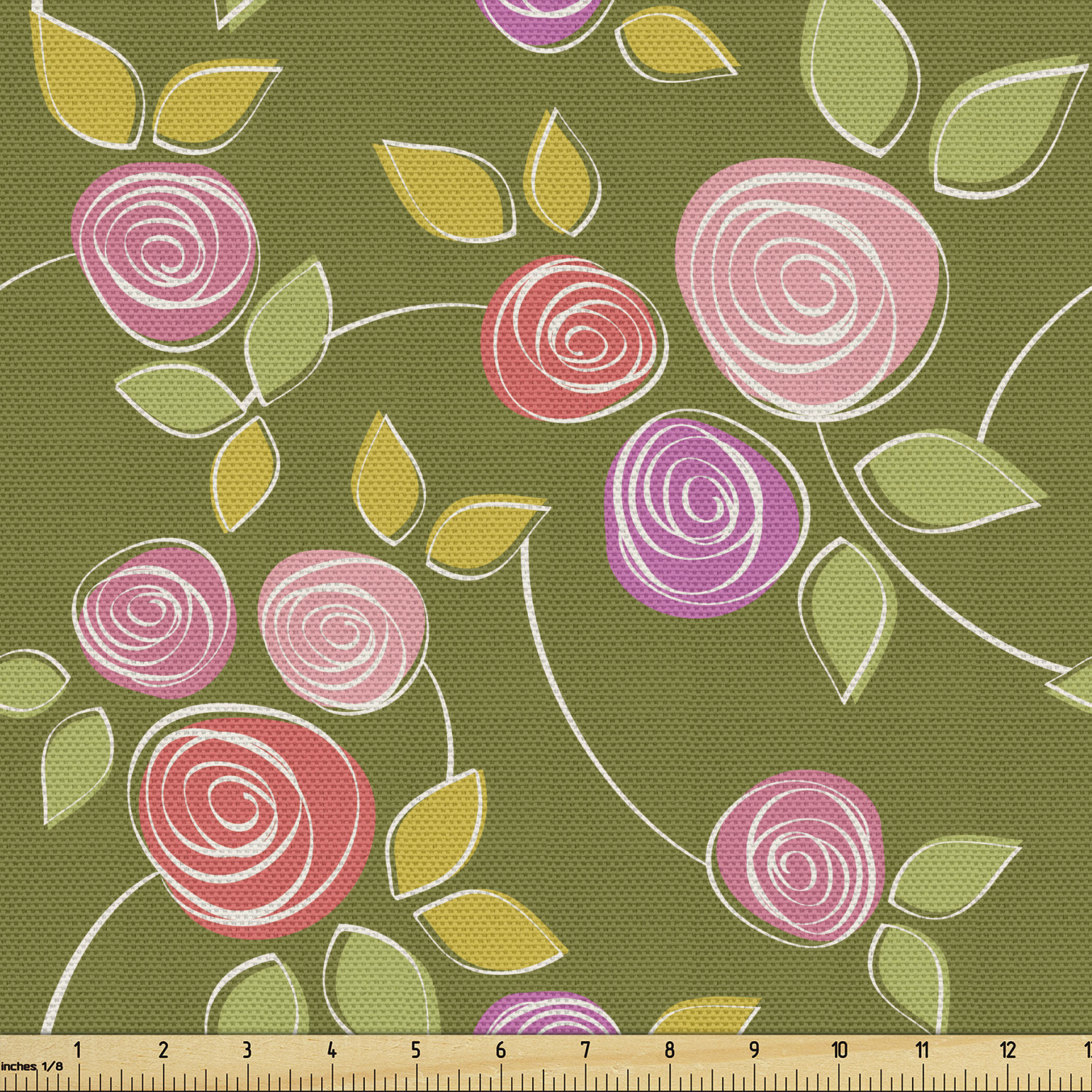 Ambesonne Rose Fabric by the Yard Decorative Upholstery Home Accents - Picture 129 of 164