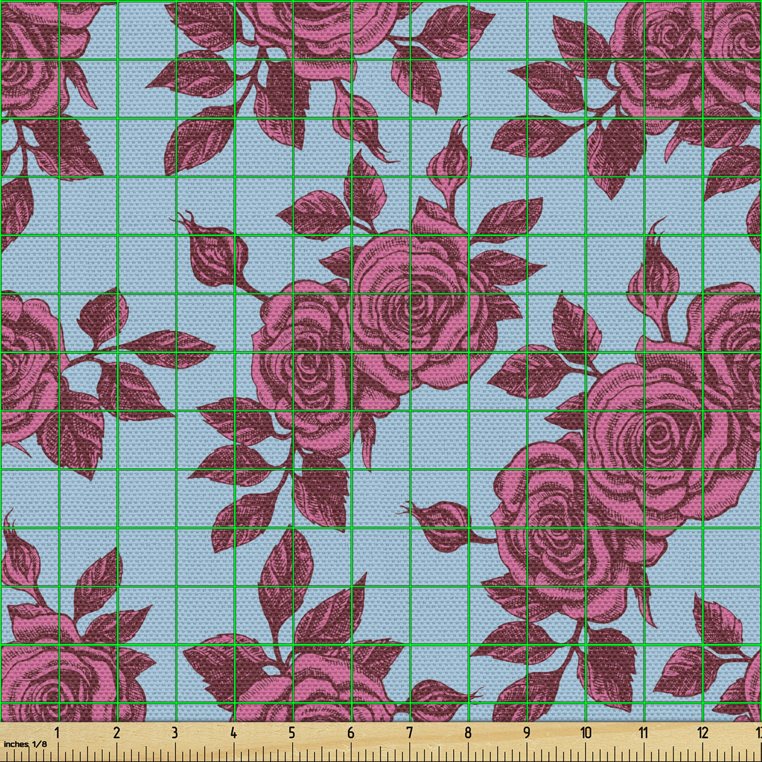 Ambesonne Rose Fabric by the Yard Decorative Upholstery Home Accents - Picture 122 of 164