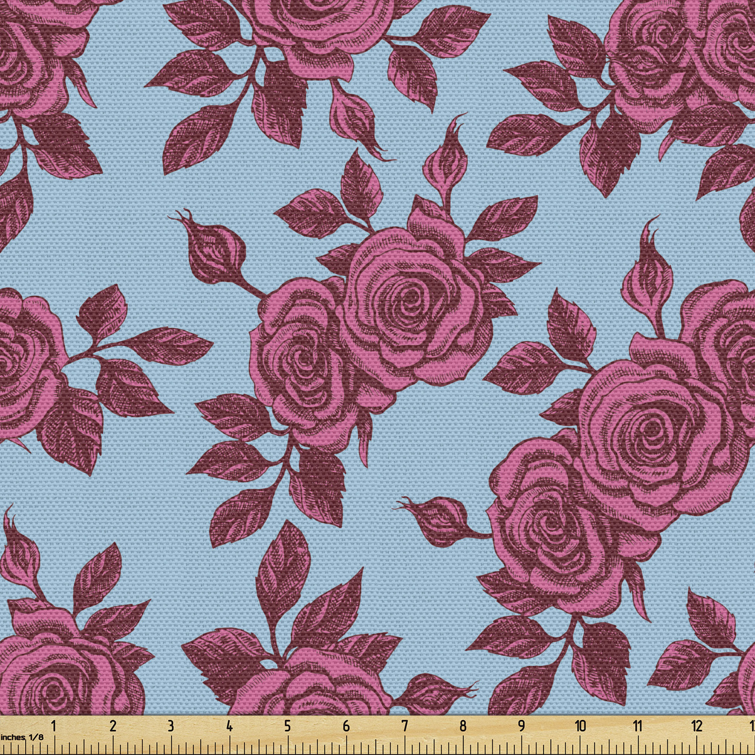 Ambesonne Rose Fabric by the Yard Decorative Upholstery Home Accents - Picture 121 of 164