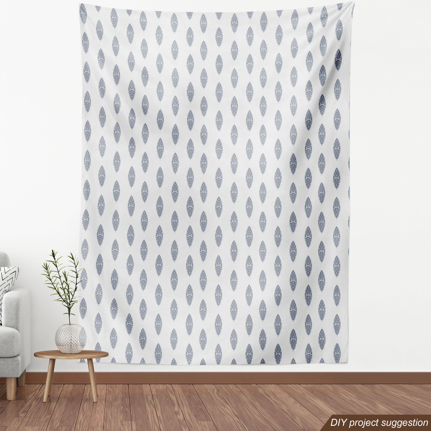 Ambesonne Feather Fabric by the Yard Decorative Upholstery Home Accents - Picture 64 of 160