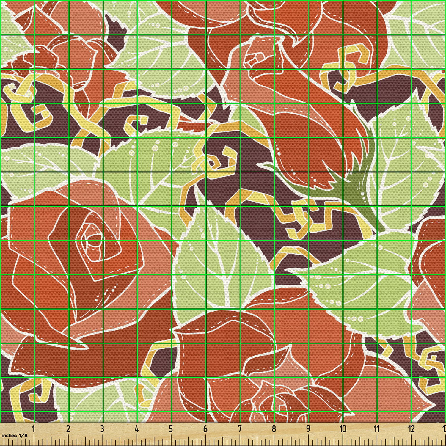 Ambesonne Rose Fabric by the Yard Decorative Upholstery Home Accents - Picture 22 of 164