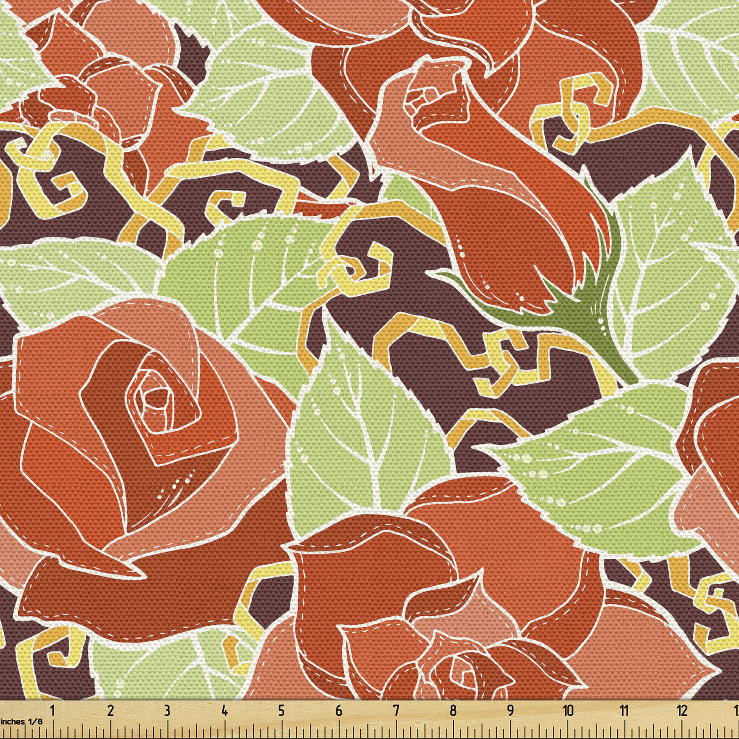 Ambesonne Rose Fabric by the Yard Decorative Upholstery Home Accents - Picture 21 of 164