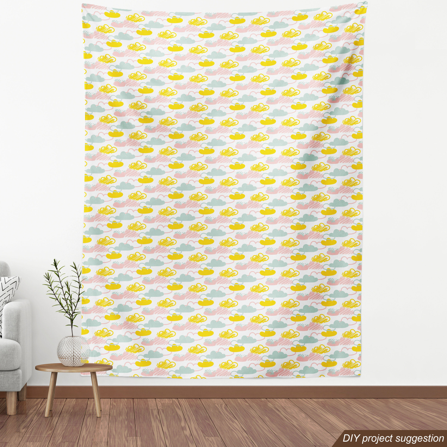 Ambesonne Sketch Design Fabric by the Yard Decorative Upholstery Home Accents - Picture 64 of 160