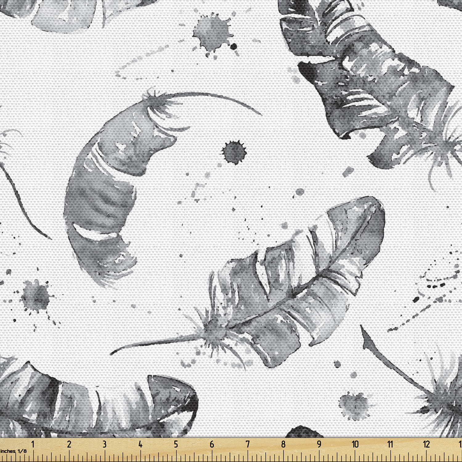 Ambesonne Feather Fabric by the Yard Decorative Upholstery Home Accents - Picture 89 of 160