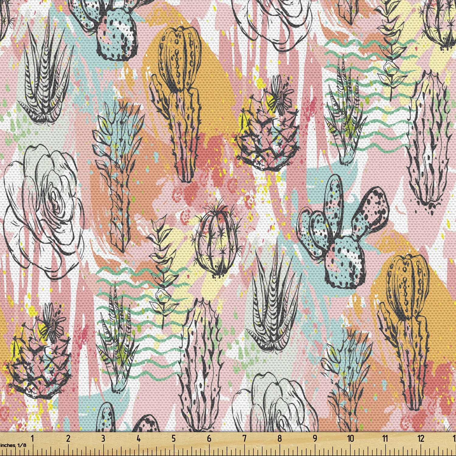 Fabric by The Yard Polyester Upholstery and Fabric for Home Accents Ambesonne - Picture 141 of 164