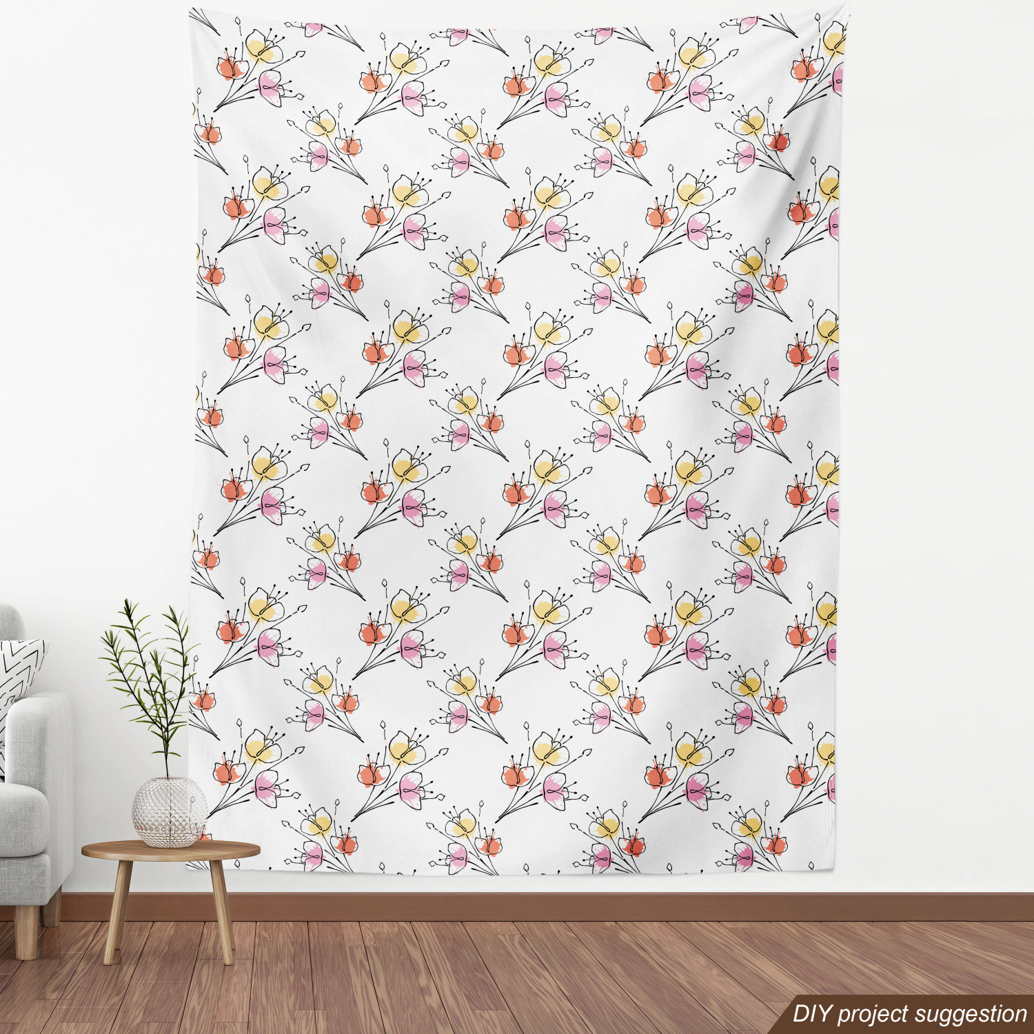 Ambesonne Floral Leaves Fabric by the Yard Decorative Upholstery Home Accents - Picture 60 of 160