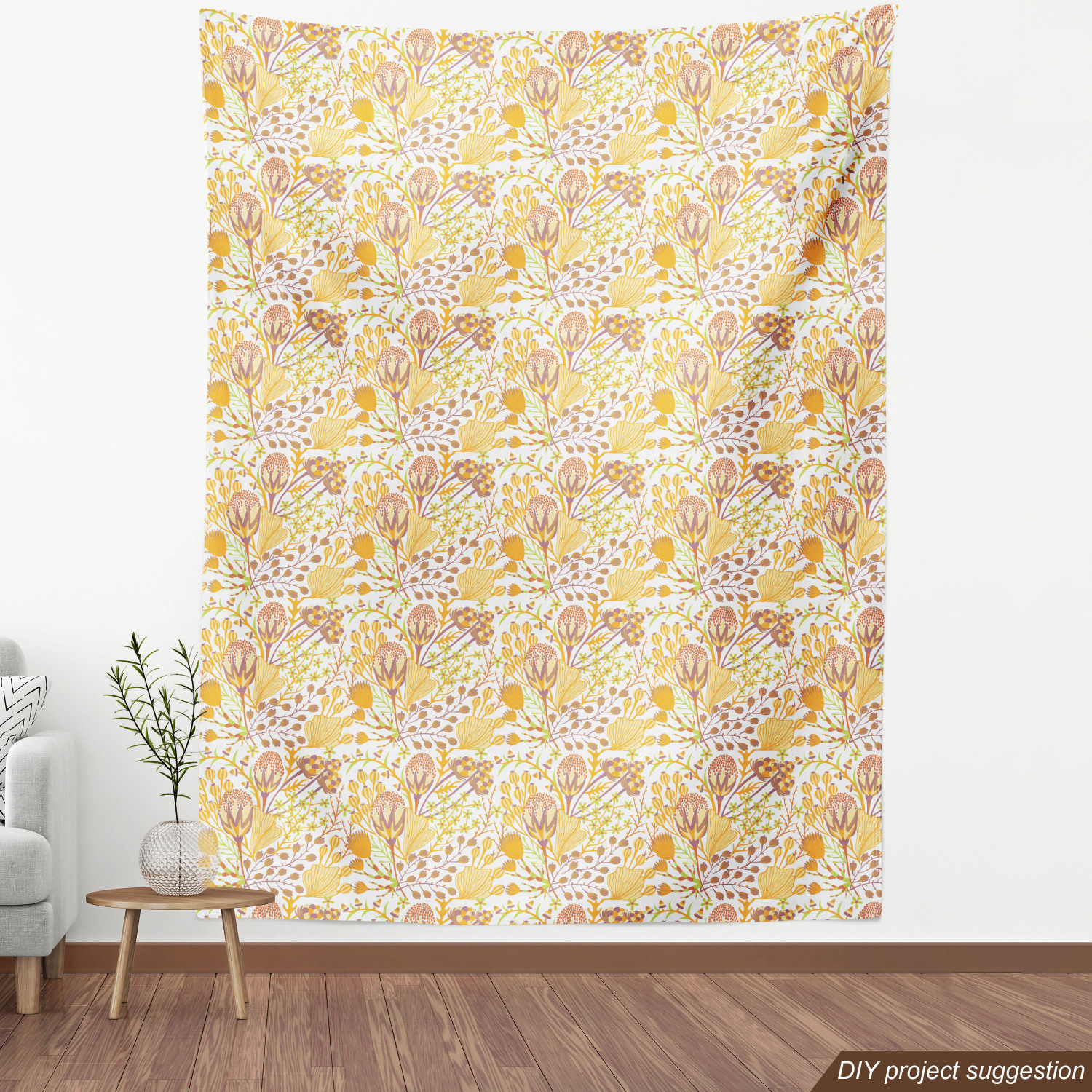 Ambesonne Floral Leaves Fabric by the Yard Decorative Upholstery Home Accents - Picture 128 of 160